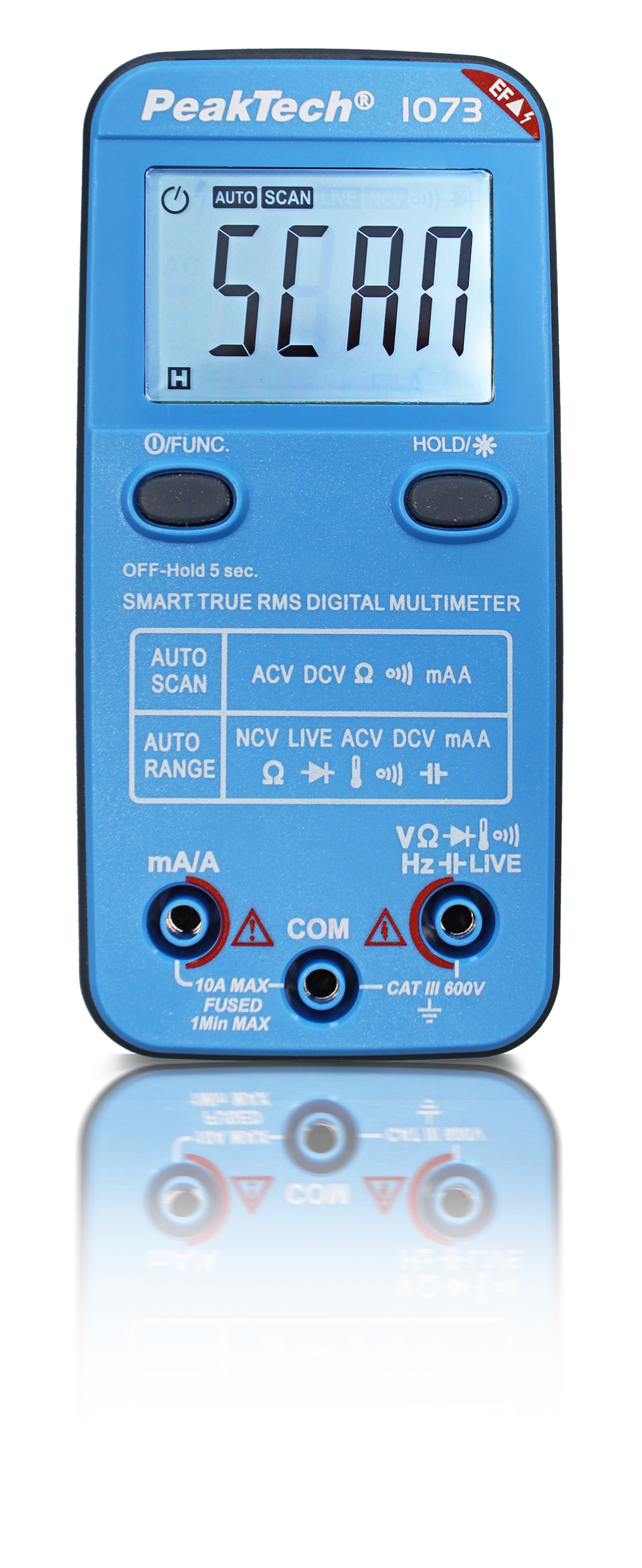 «PeakTech® P 1073» 600V AC/DC Smart-Multimeter with NCV & Live-Test