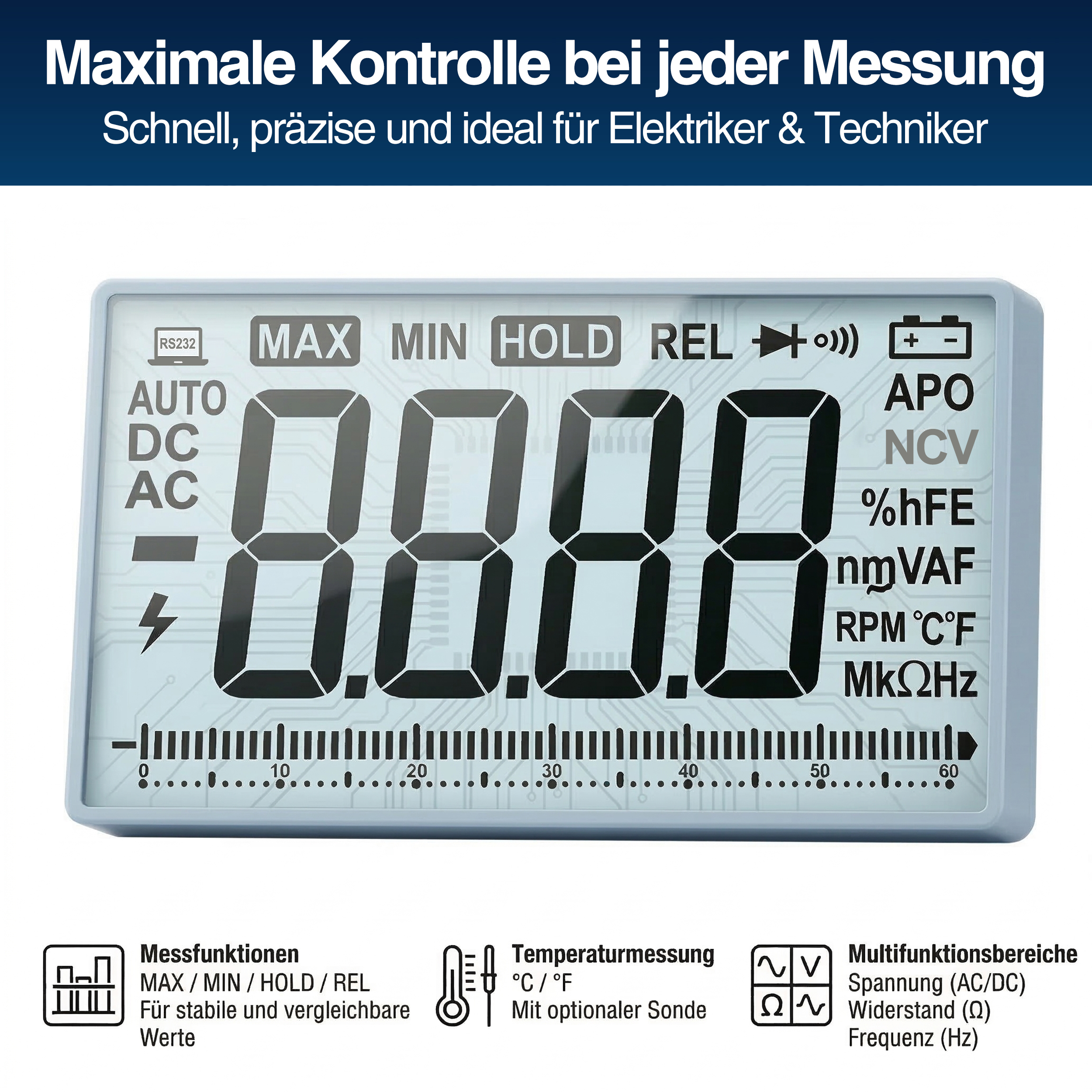 «PeakTech® P 2015 A» True RMS 1000 V digital multimeter 4000 Counts