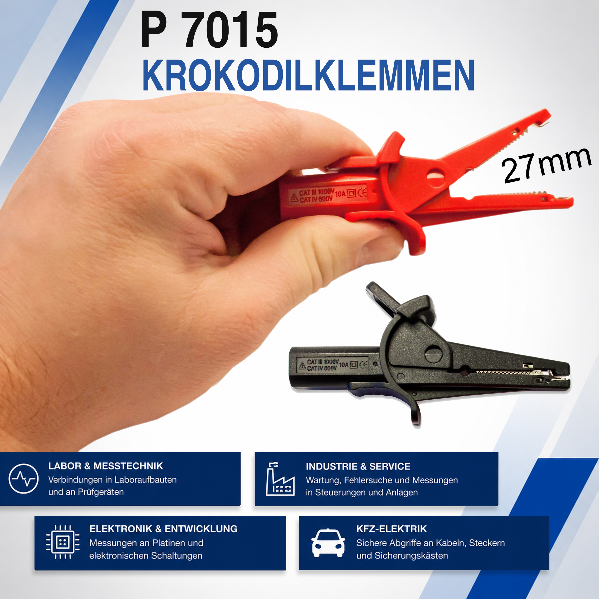 «PeakTech® P 7015» Alligator clamps for Digital Multimeter