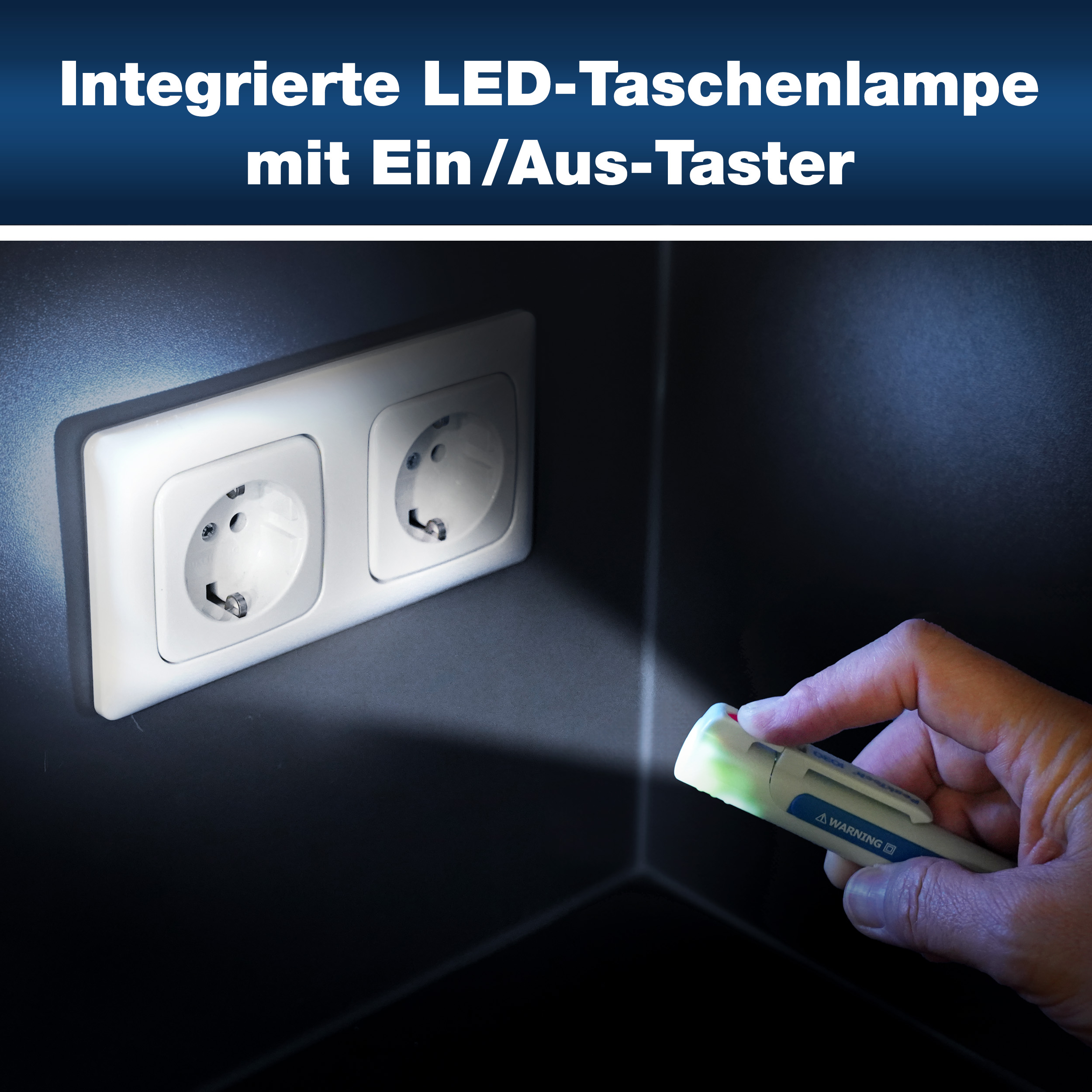 «PeakTech® P 1030» Detektor napięcia AC 50 - 1000 V AC, bezdotykowy