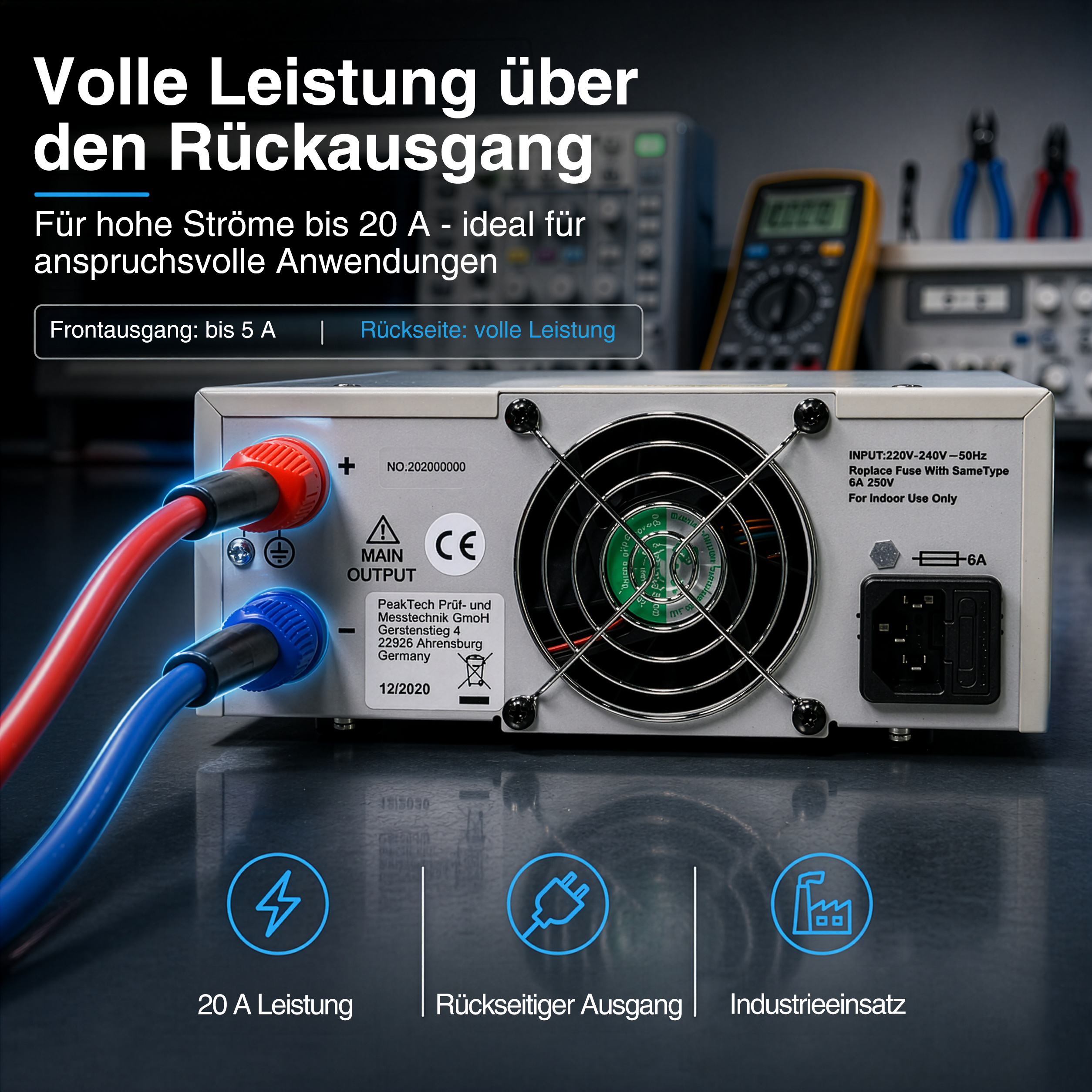 «PeakTech® P 6155» Laboratory Switching Mode Power Supply
