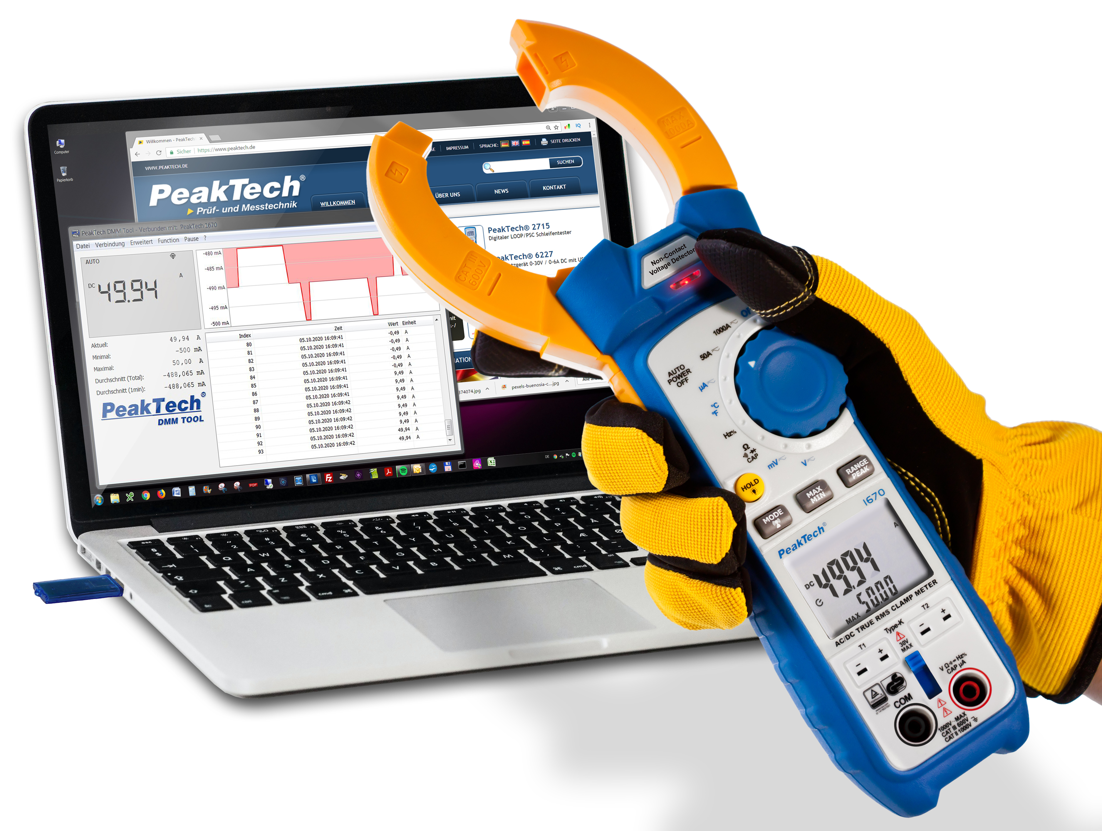 «PeakTech® P 1670» Pince multimètre TrueRMS