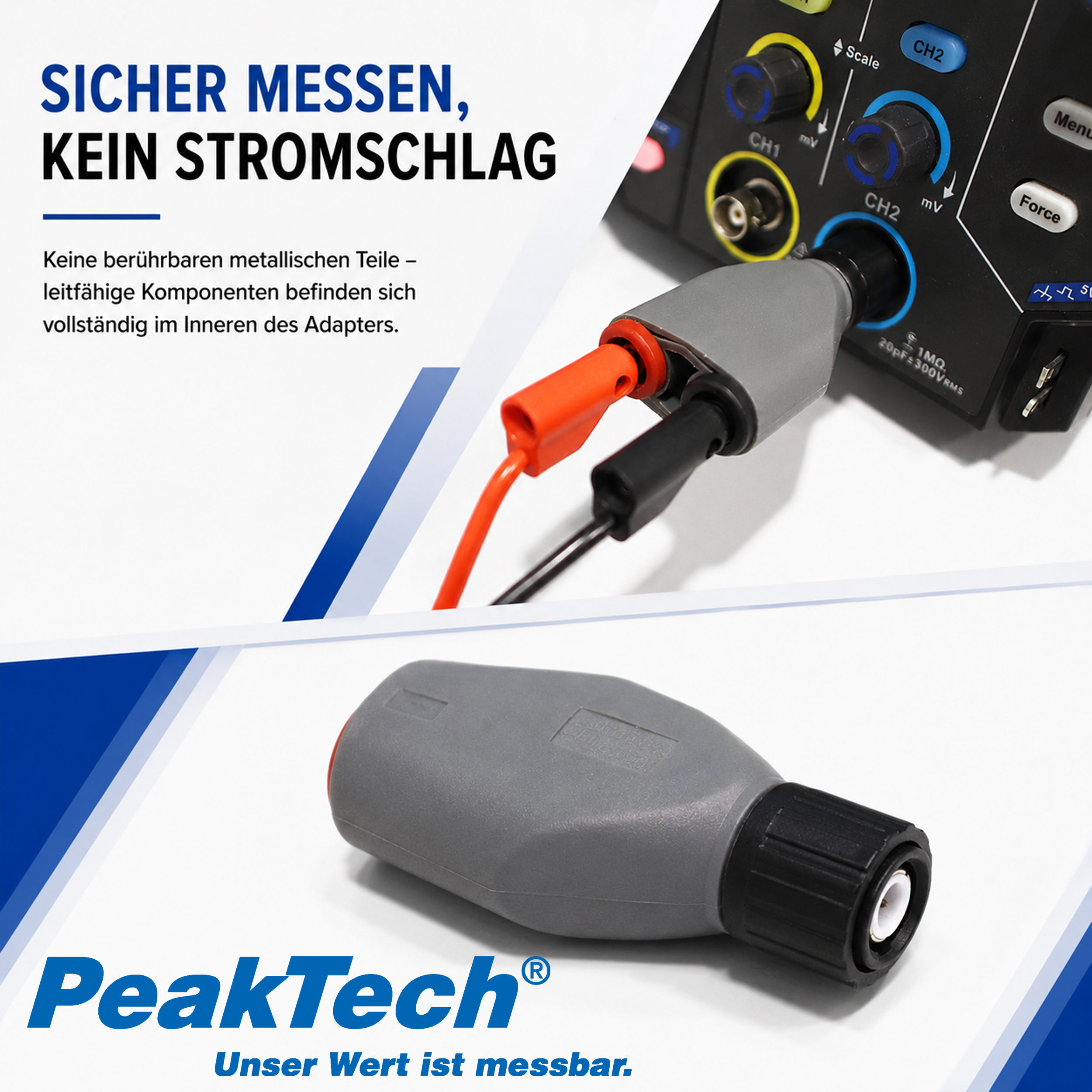 «PeakTech® P 7055» Adaptador BNC a 4 mm
