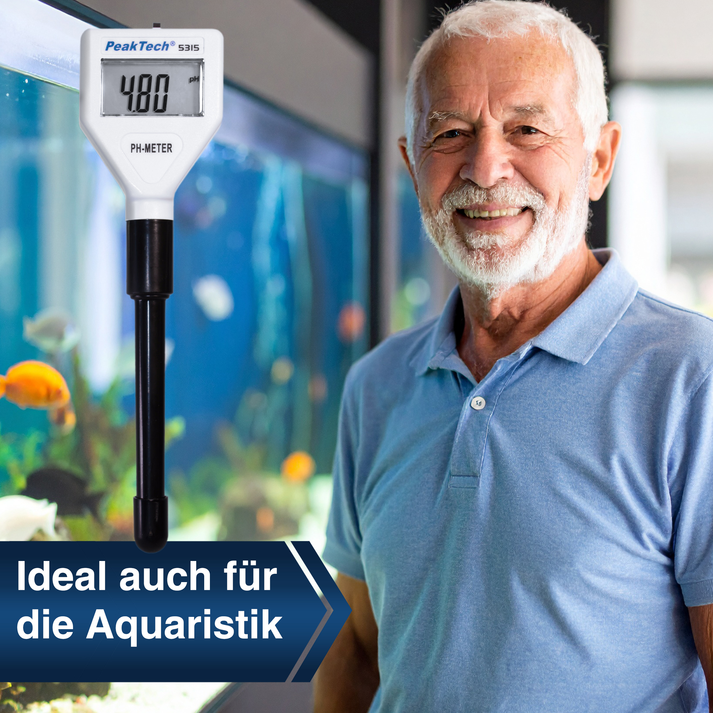 «PeakTech® P 5315» PH-Meter 0,00 ... 14.00 with backlight