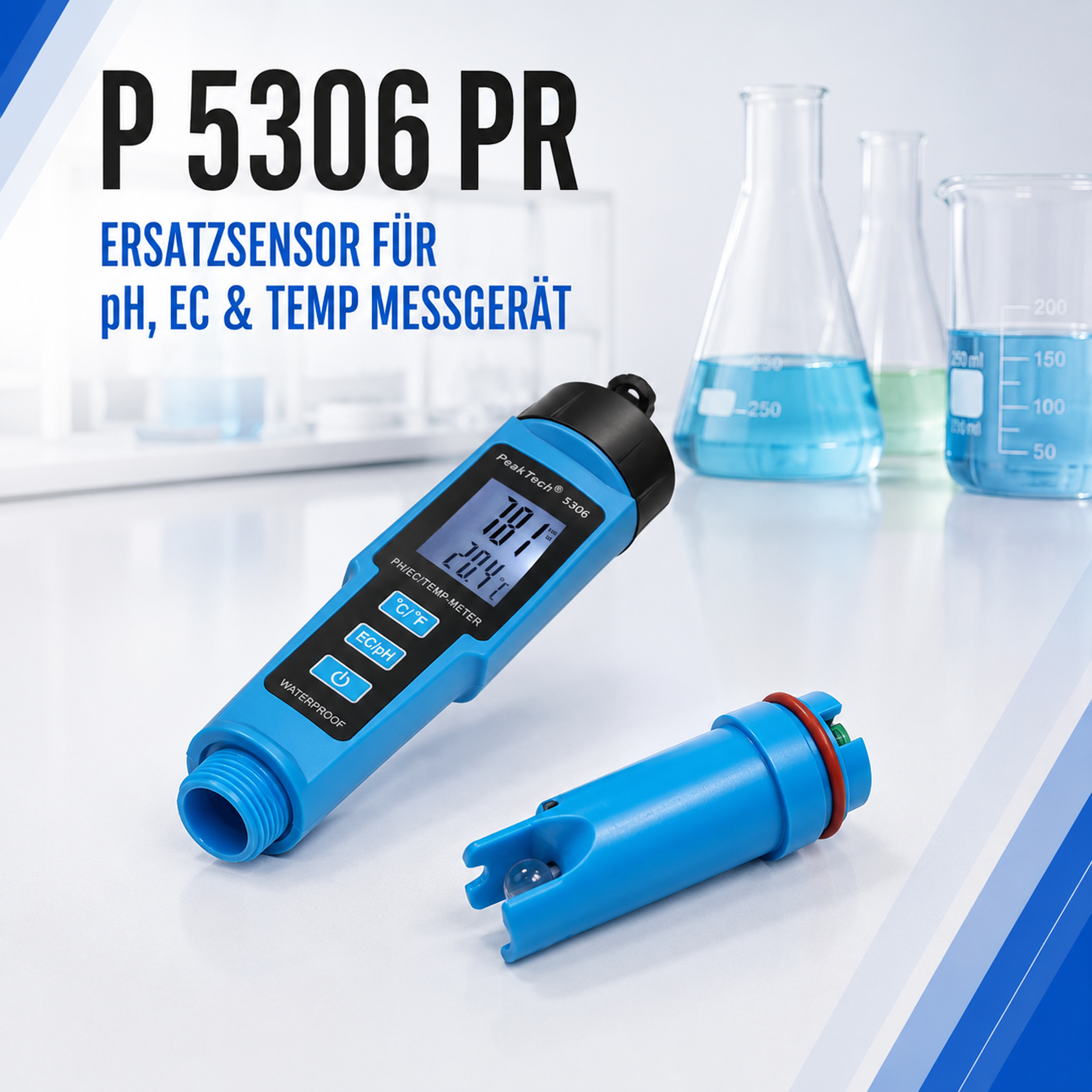 «PeakTech® P 5306 PR» Replacement probe for PH Meter P 5306