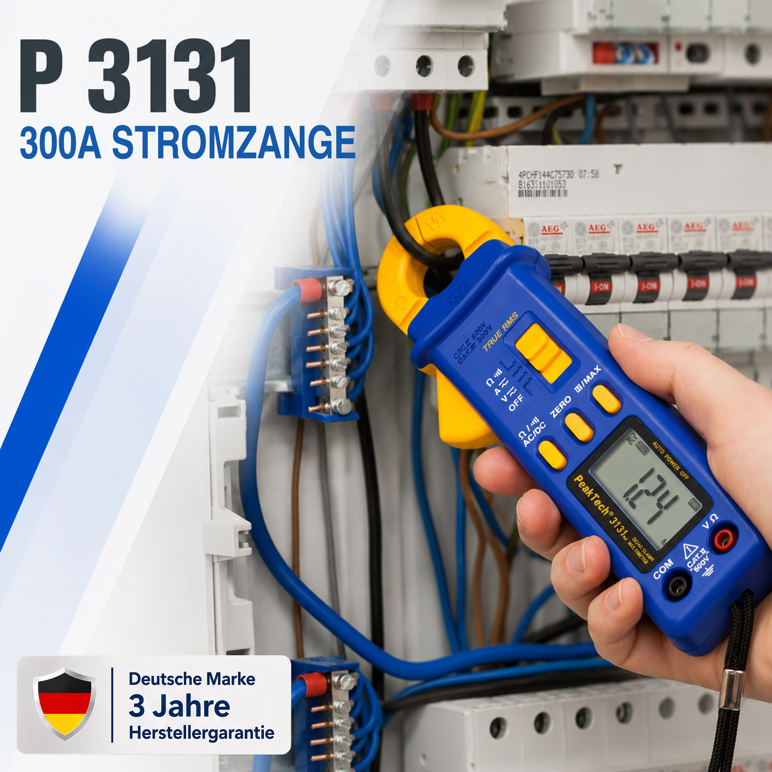 «PeakTech® P 3131» True RMS clamp meter, 4,000 counts