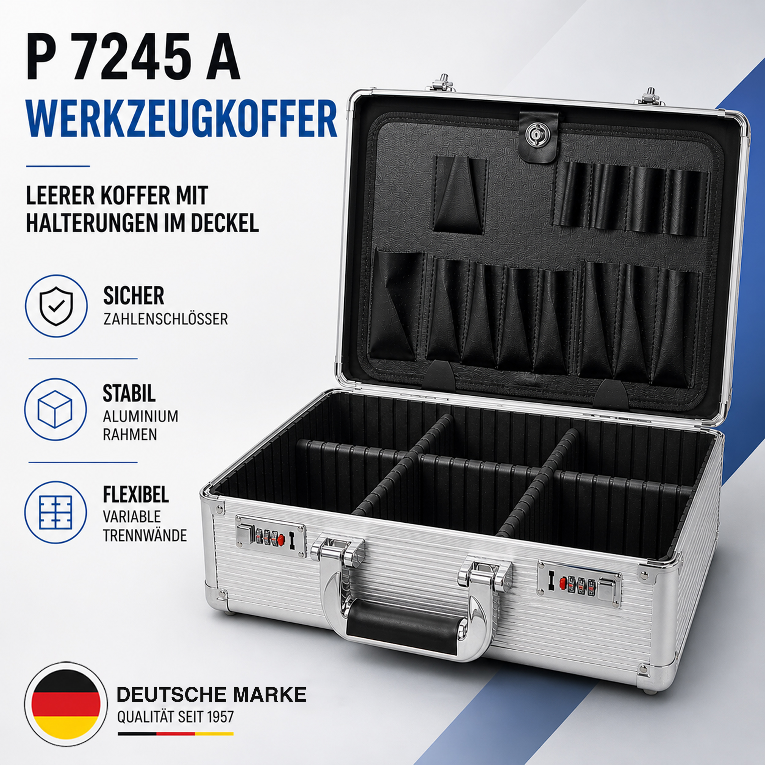 «PeakTech® P 7245 A» Werkzeugkoffer 40x30x15cm mit Sortierfächern