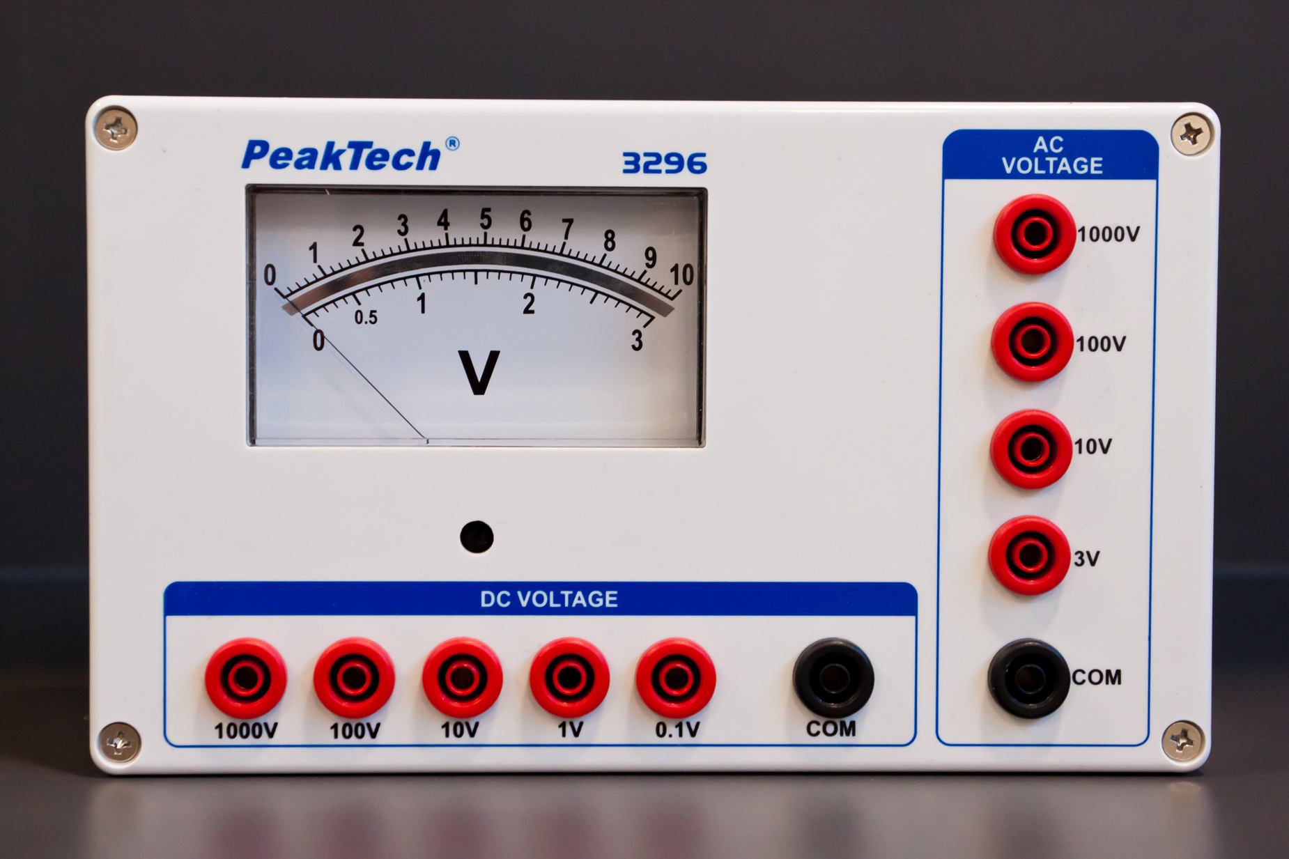 «PeakTech® P 3296» Analog Voltmeter - 0...0,1/1/10/100/1000V AC/DC