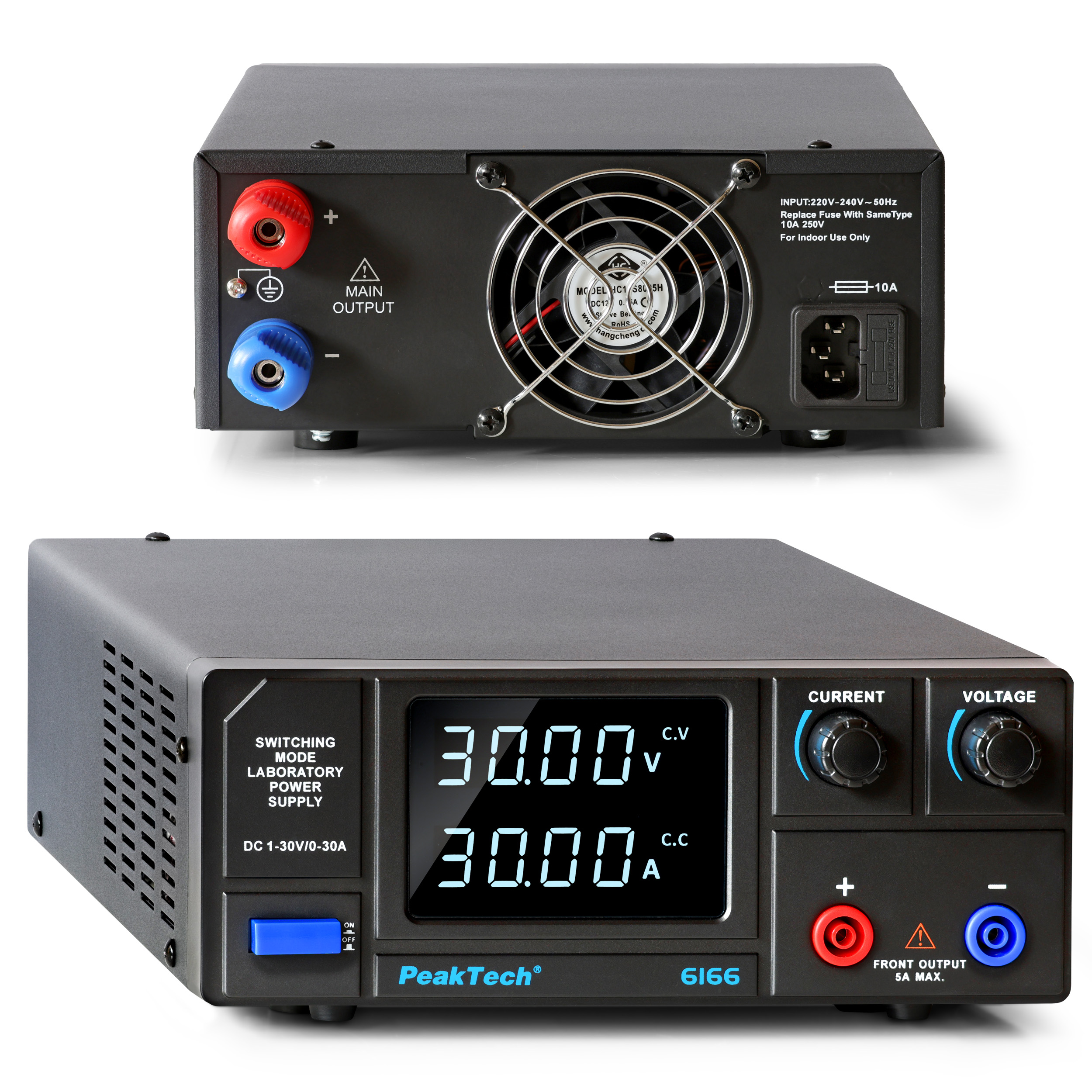 «PeakTech® P 6166» DC Schaltnetzgerät ~ 1 - 30V / 0 - 30A