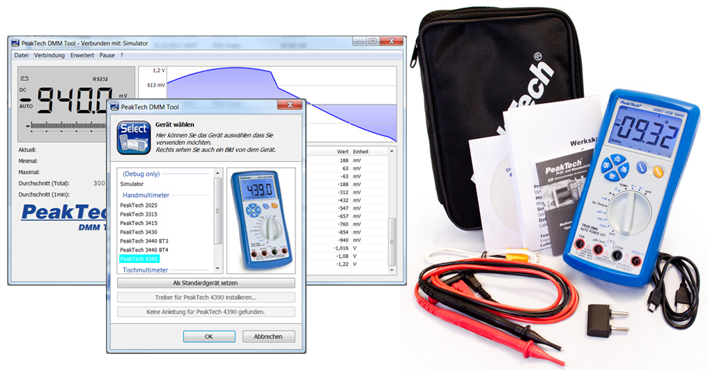 «PeakTech® P 4390» Digitalmultimeter 6.000 Counts 600V/10A AC/DC TRMS