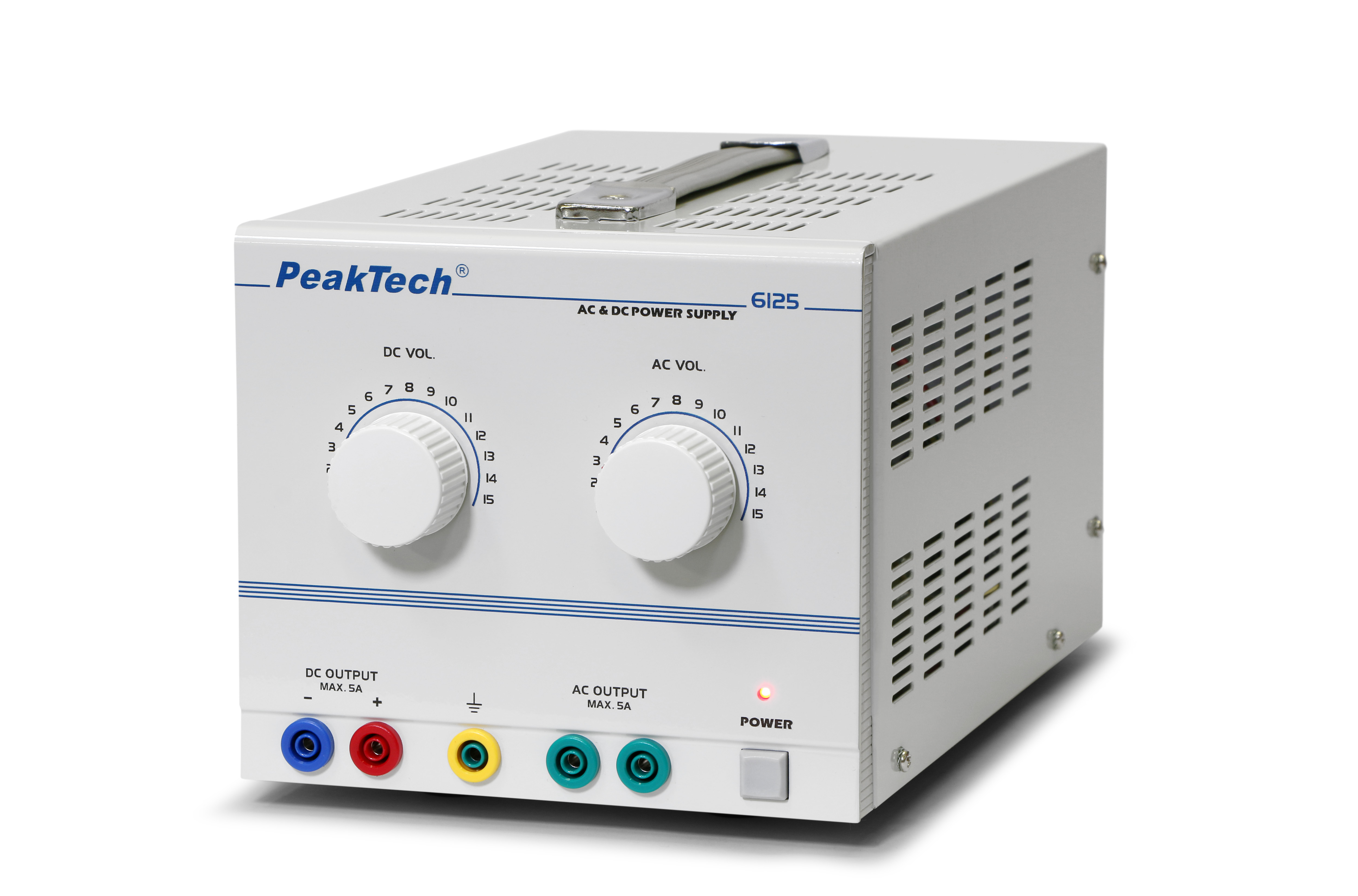 «PeakTech® P 6125» AC/DC Labornetzgerät 1 - 15 V/5 A