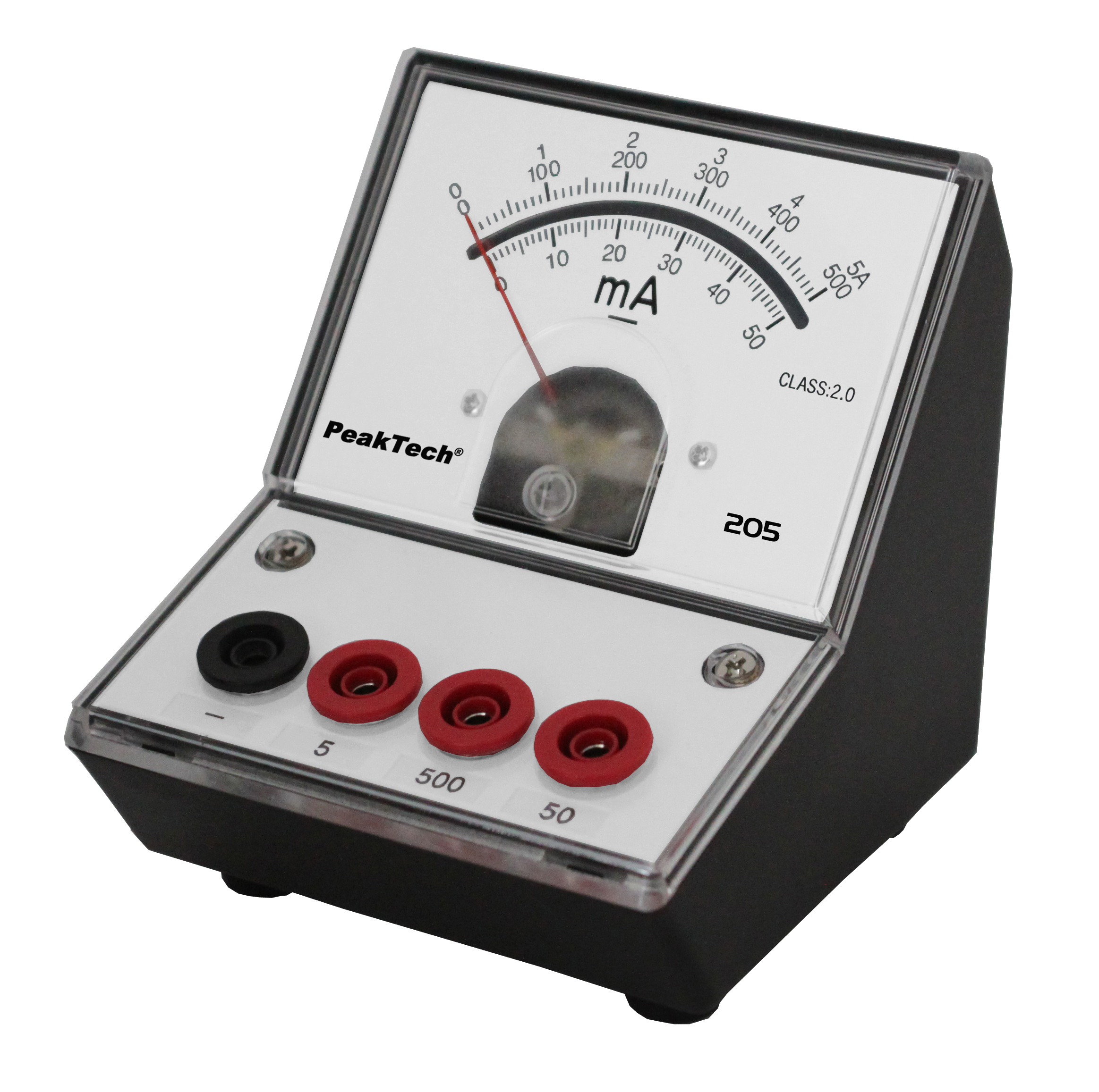 «PeakTech® P 205-04» Analog Amperemeter - 0...50/500mA/5A DC