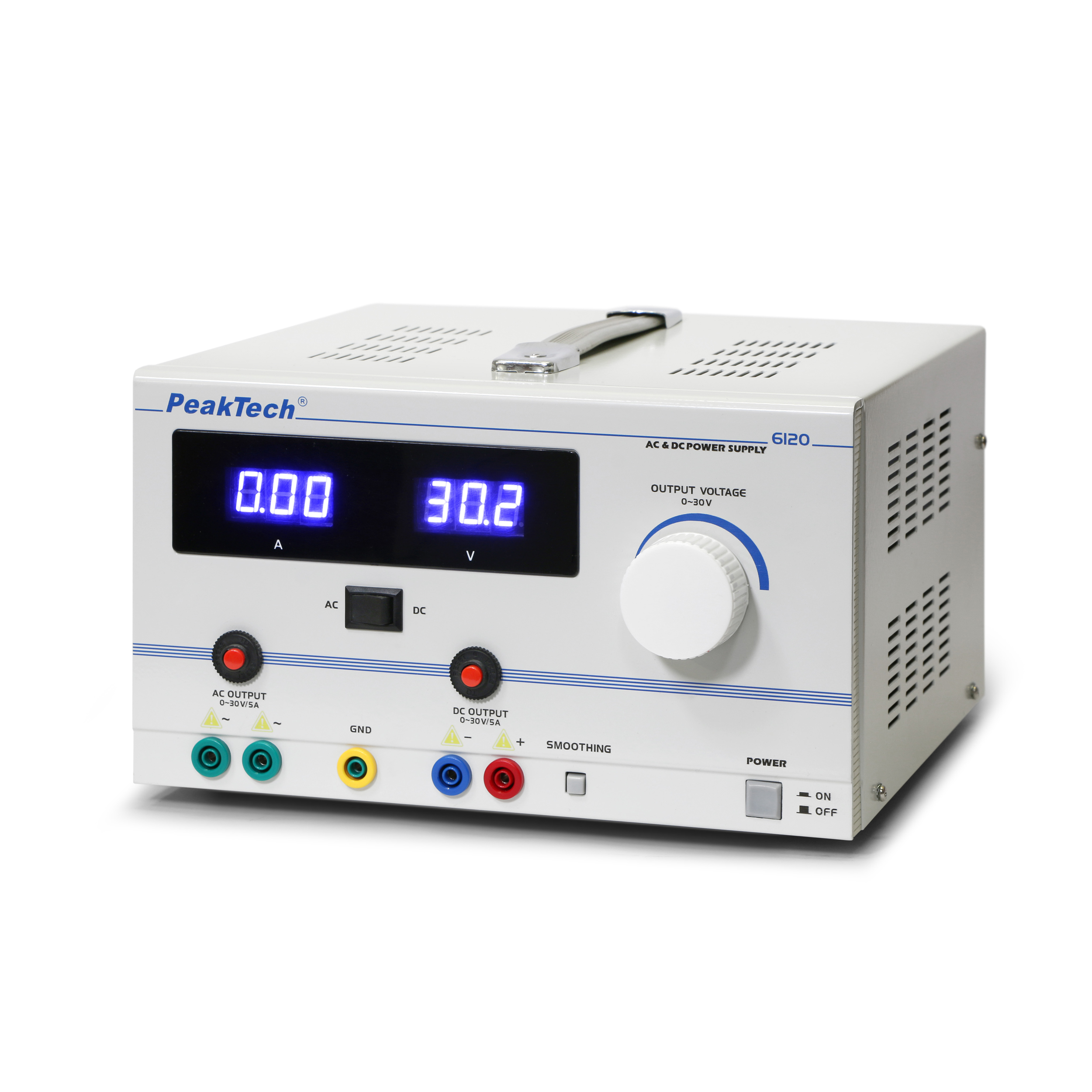 «PeakTech® P 6120» AC/DC Labornetzgerät 0 - 30 V/5 A