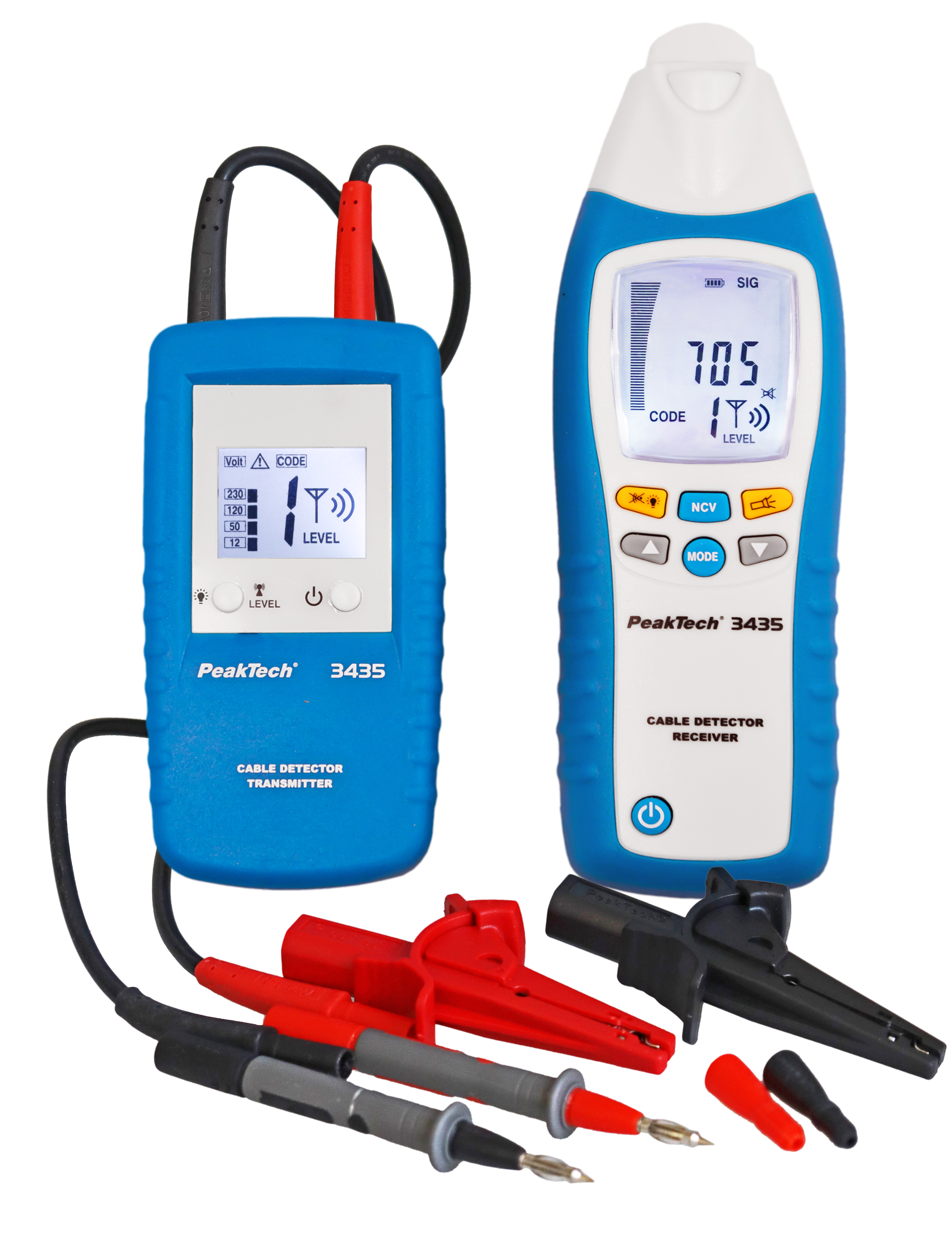 «PeakTech® P 3435» Cable detector - set, transmitter and receiver