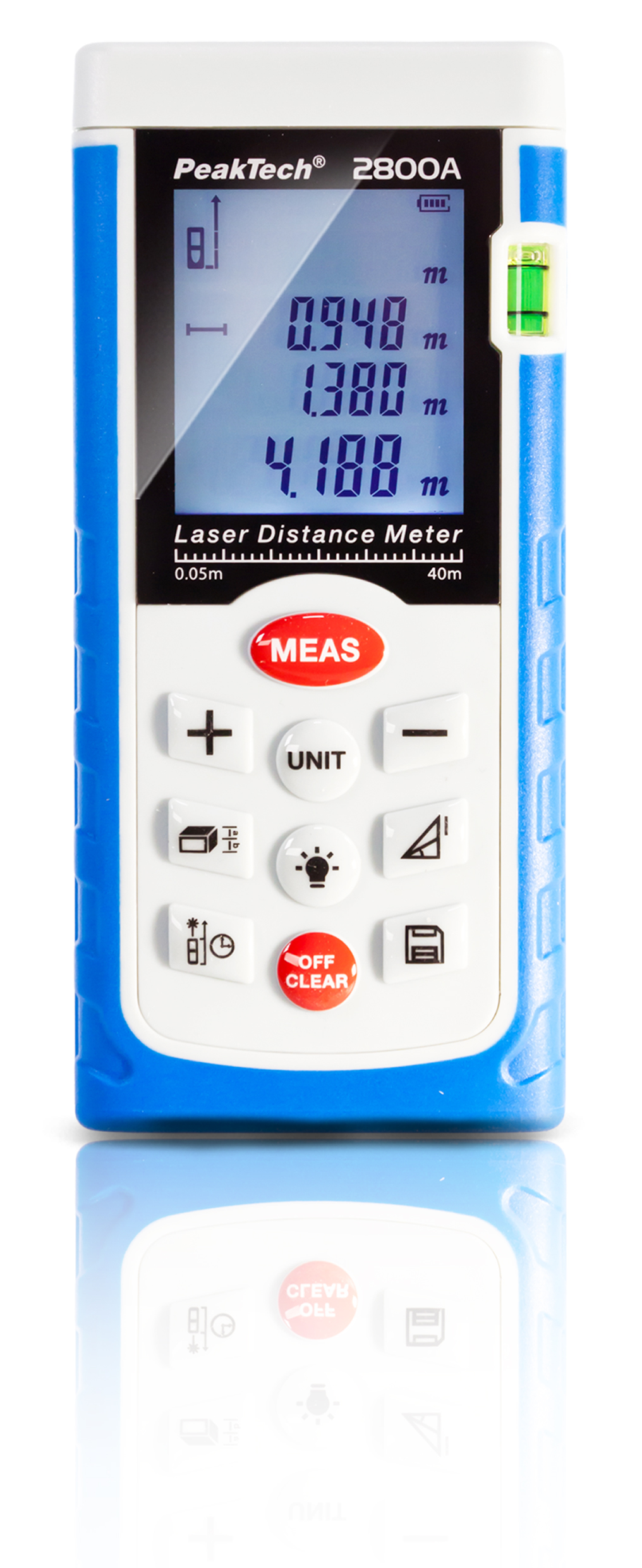 «PeakTech® P 2800 A» Medidor de distancia láser de hasta 40m