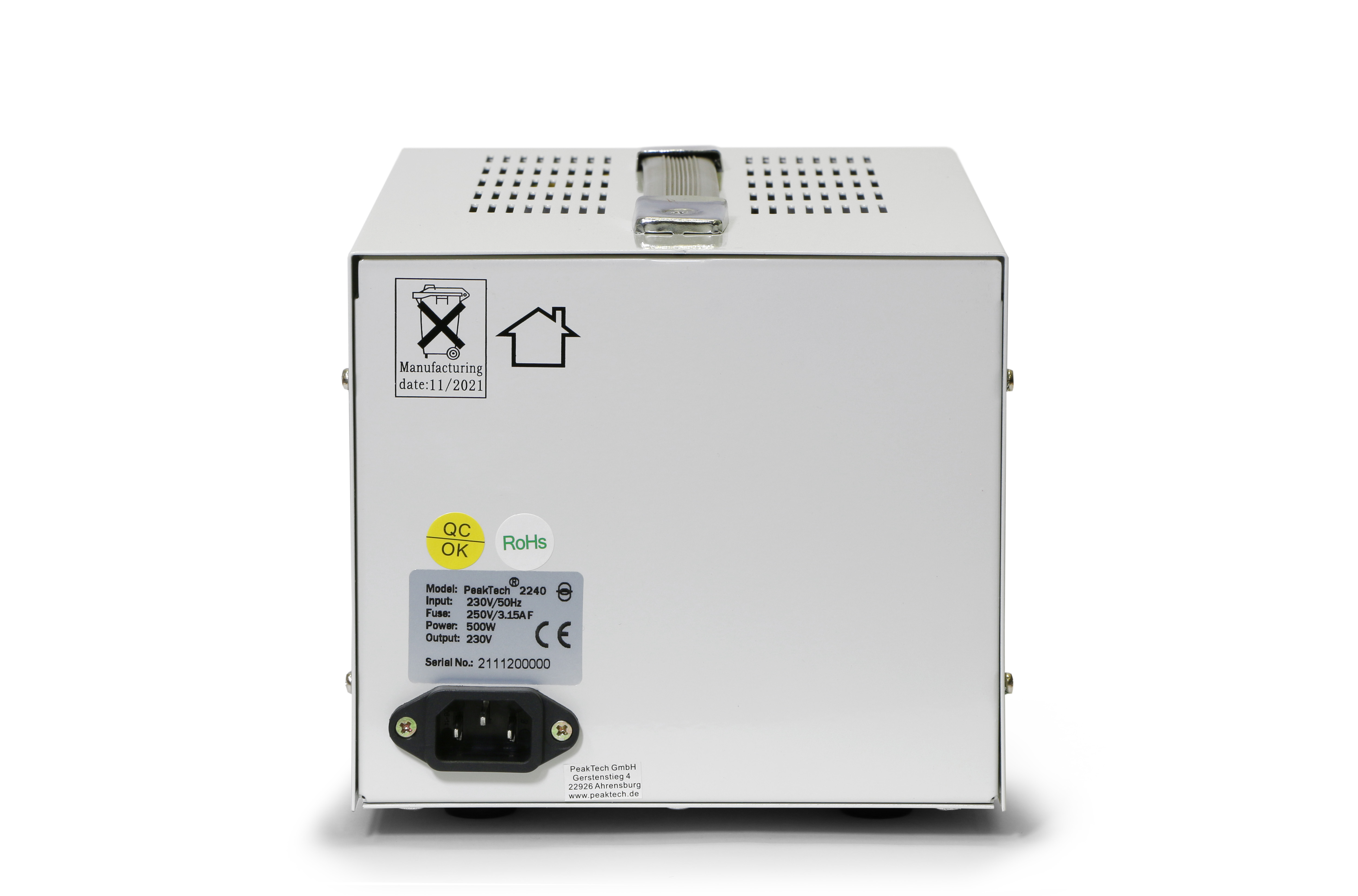 «PeakTech® P 2240» Isolating transformer, 230 V, 500 W.