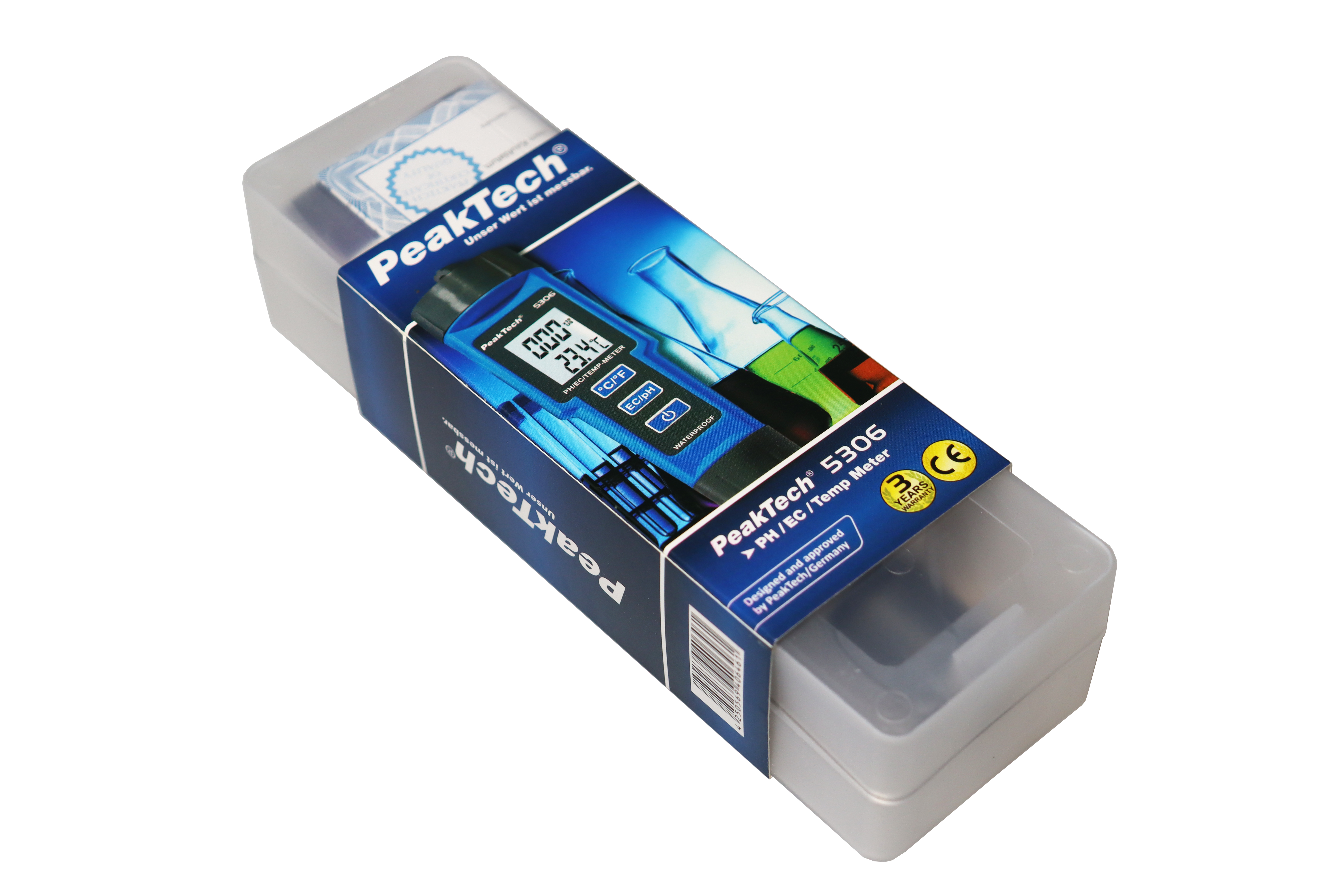 «PeakTech® P 5306» PH-mètre 3 en 1 pour PH/EC/TEMP