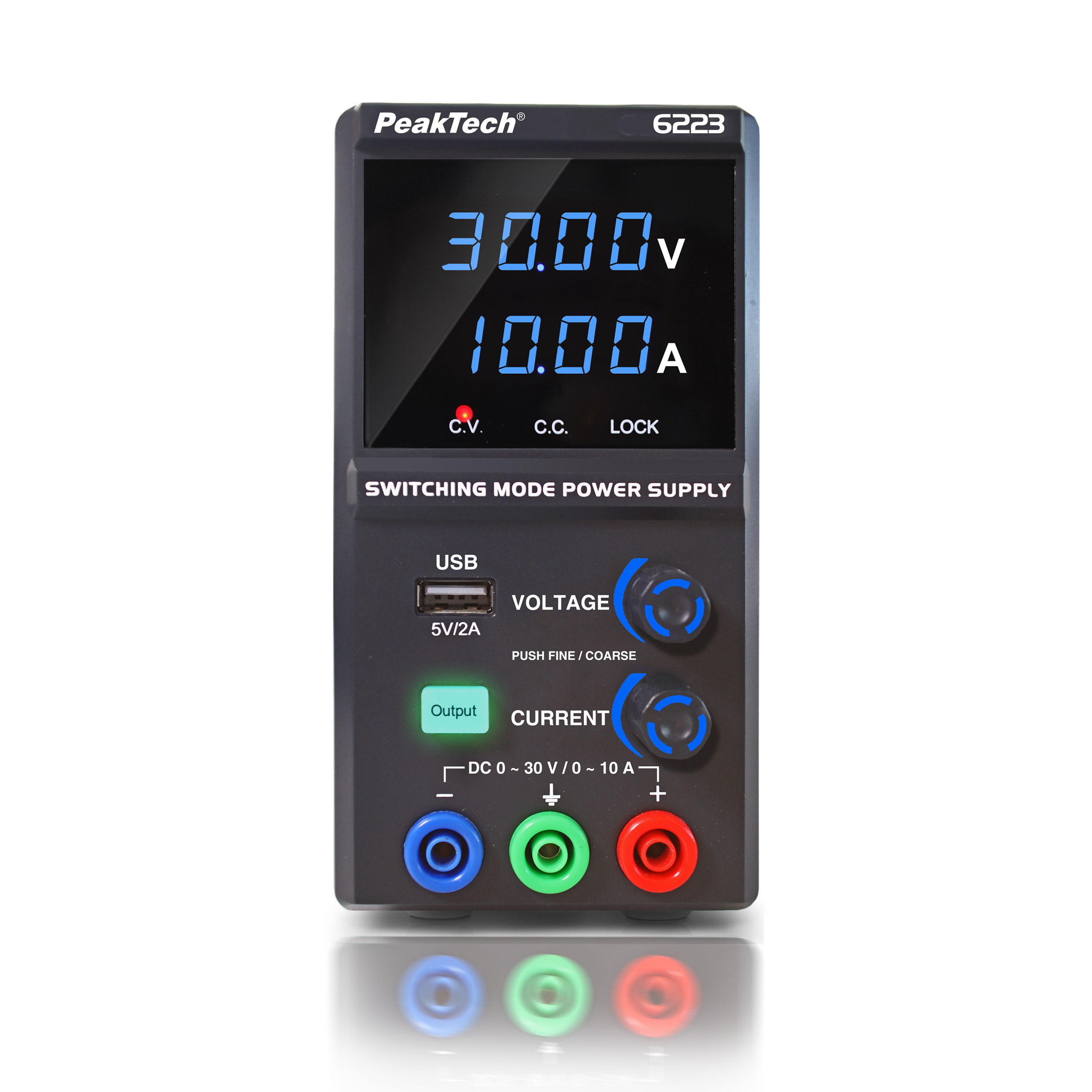 «PeakTech® P 6223» Switching Mode Power Supply 0 - 30 V / 0 - 10 A DC