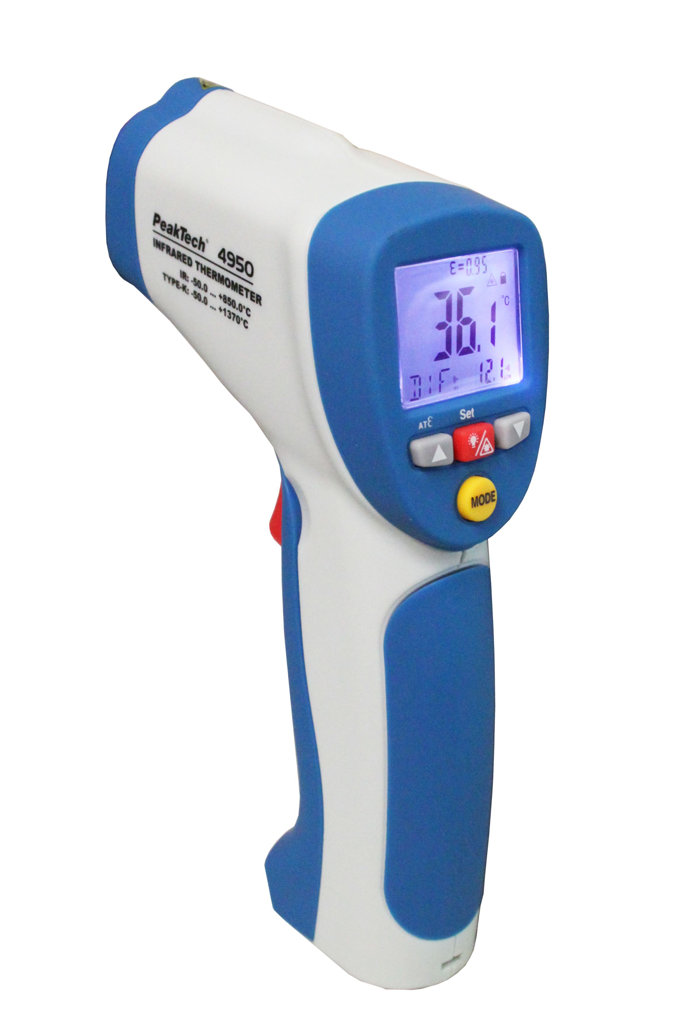 «PeakTech® P 4950» Termometr 2 w 1 IR-/Typ-K