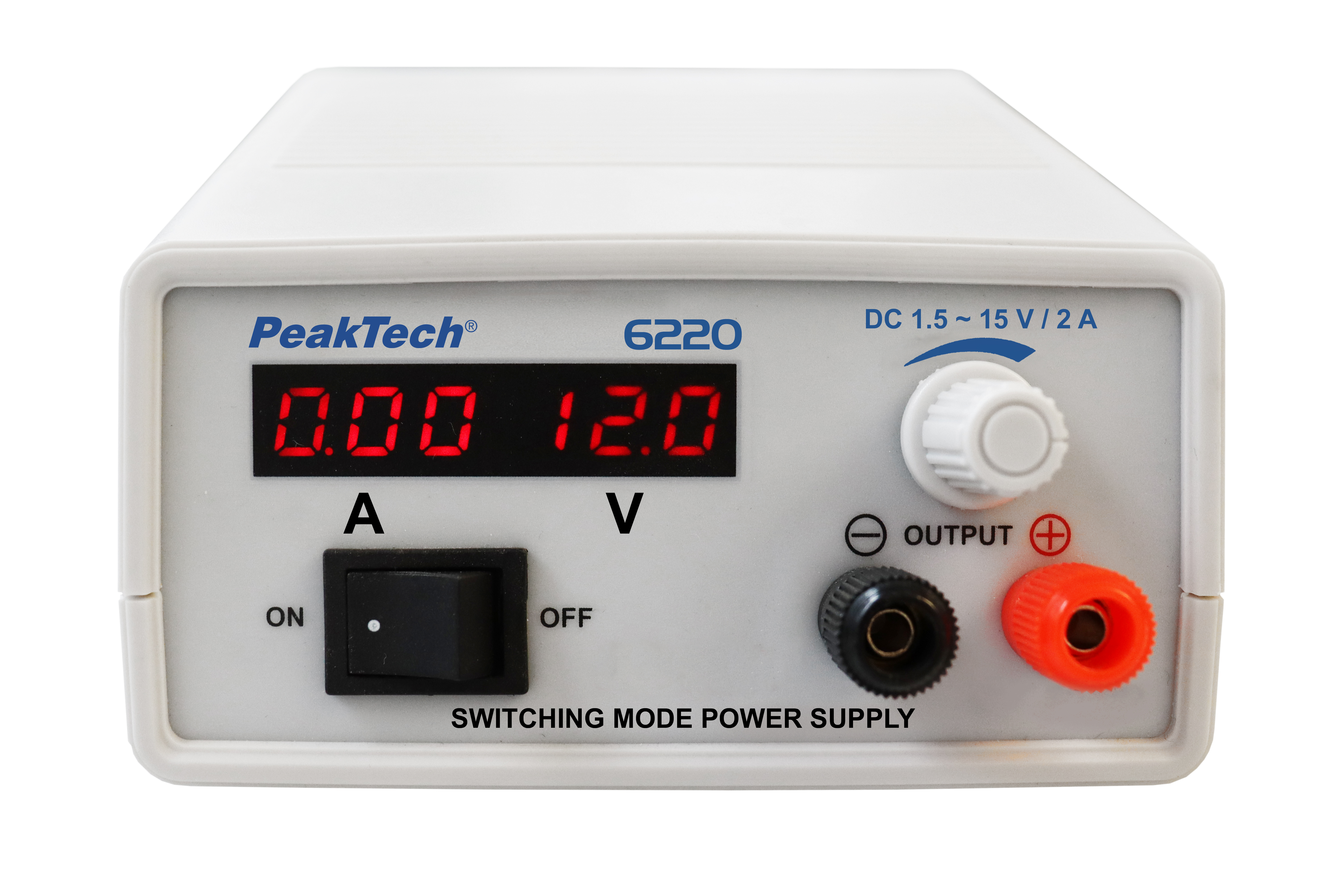 «PeakTech® P 6220» Miniature power supply, 1.5 - 15 V / 2 A DC