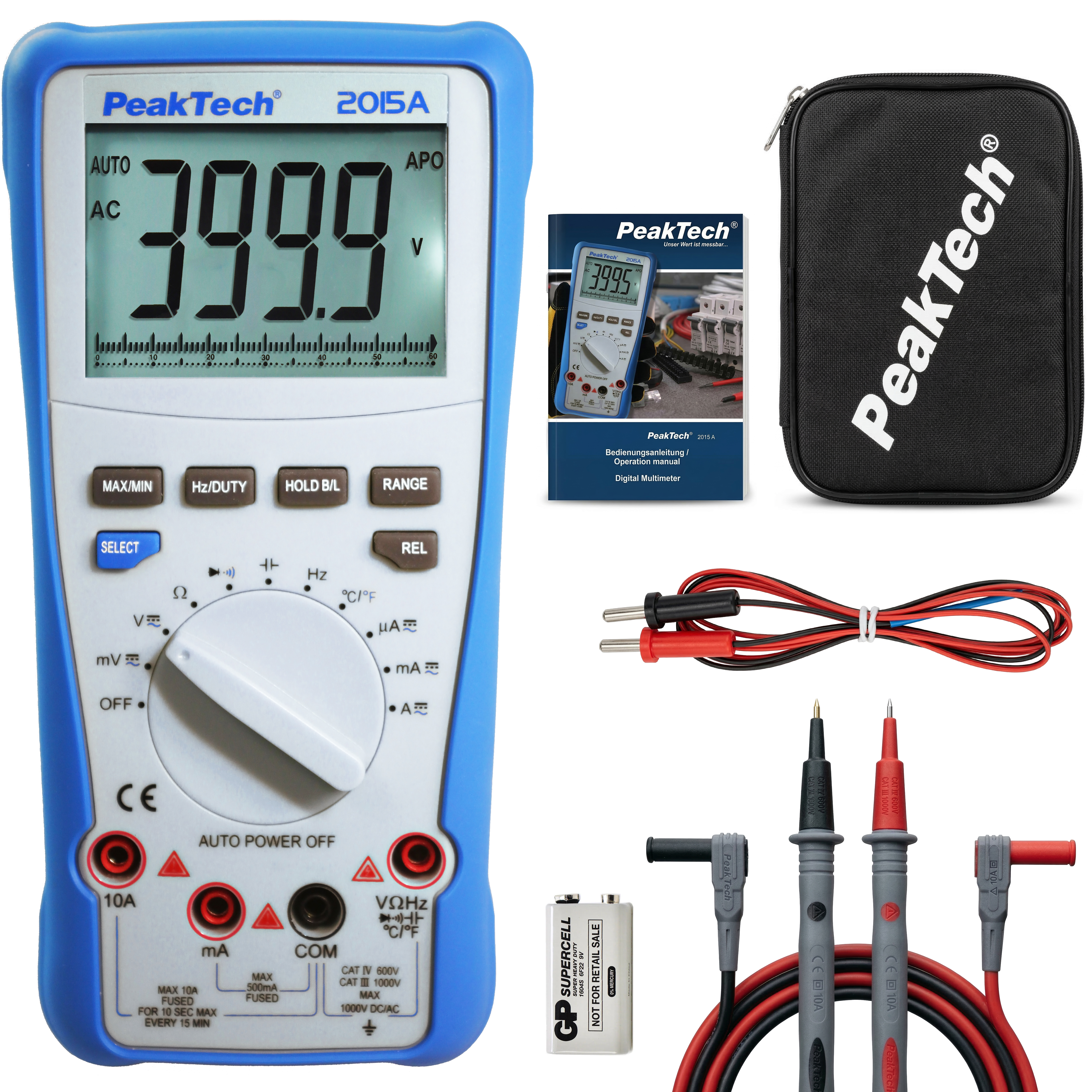 «PeakTech® P 2015 A» True RMS 1000 V digital multimeter 4000 Counts