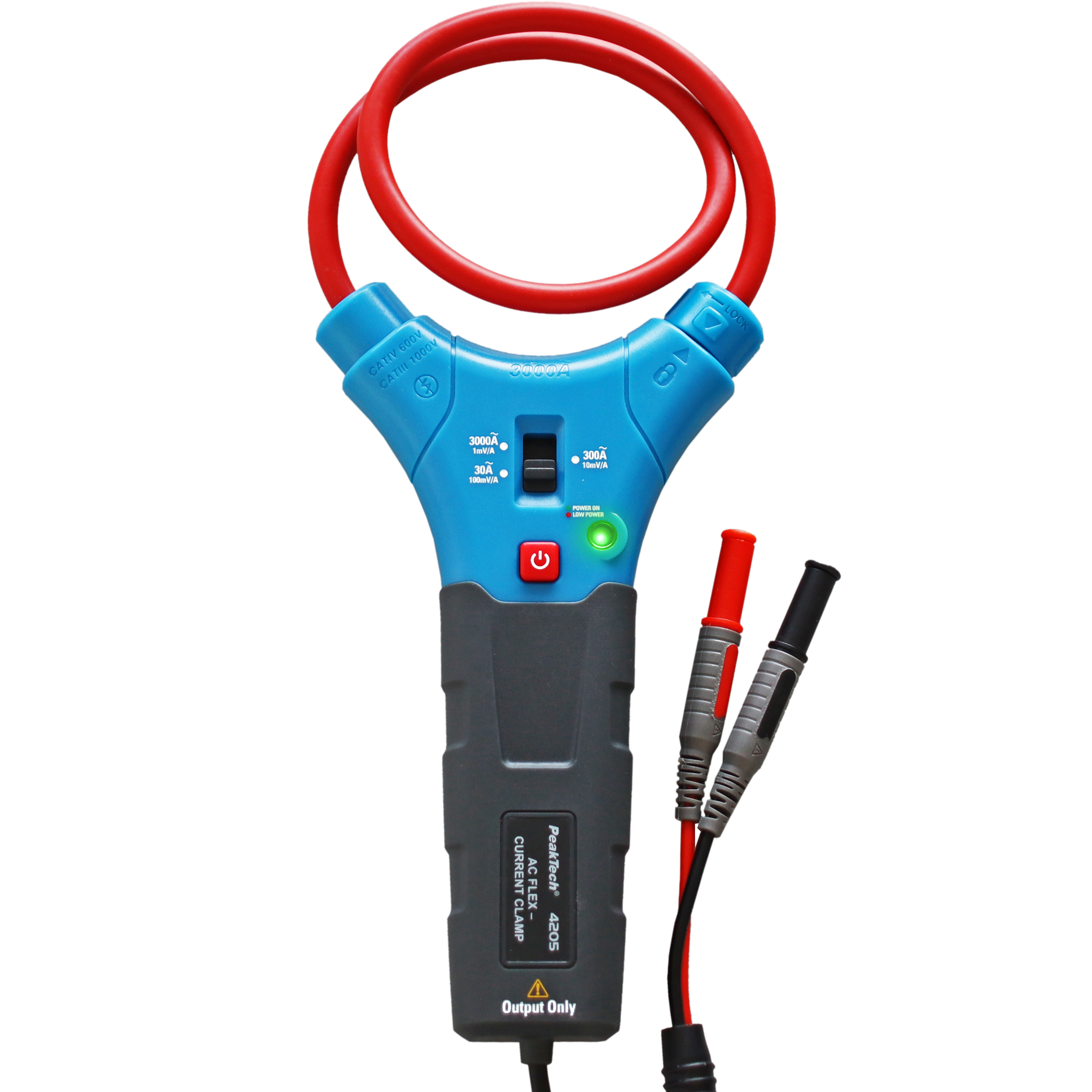 «PeakTech® P 4205» Flexible current clamp 3000 A AC with 4 mm plug