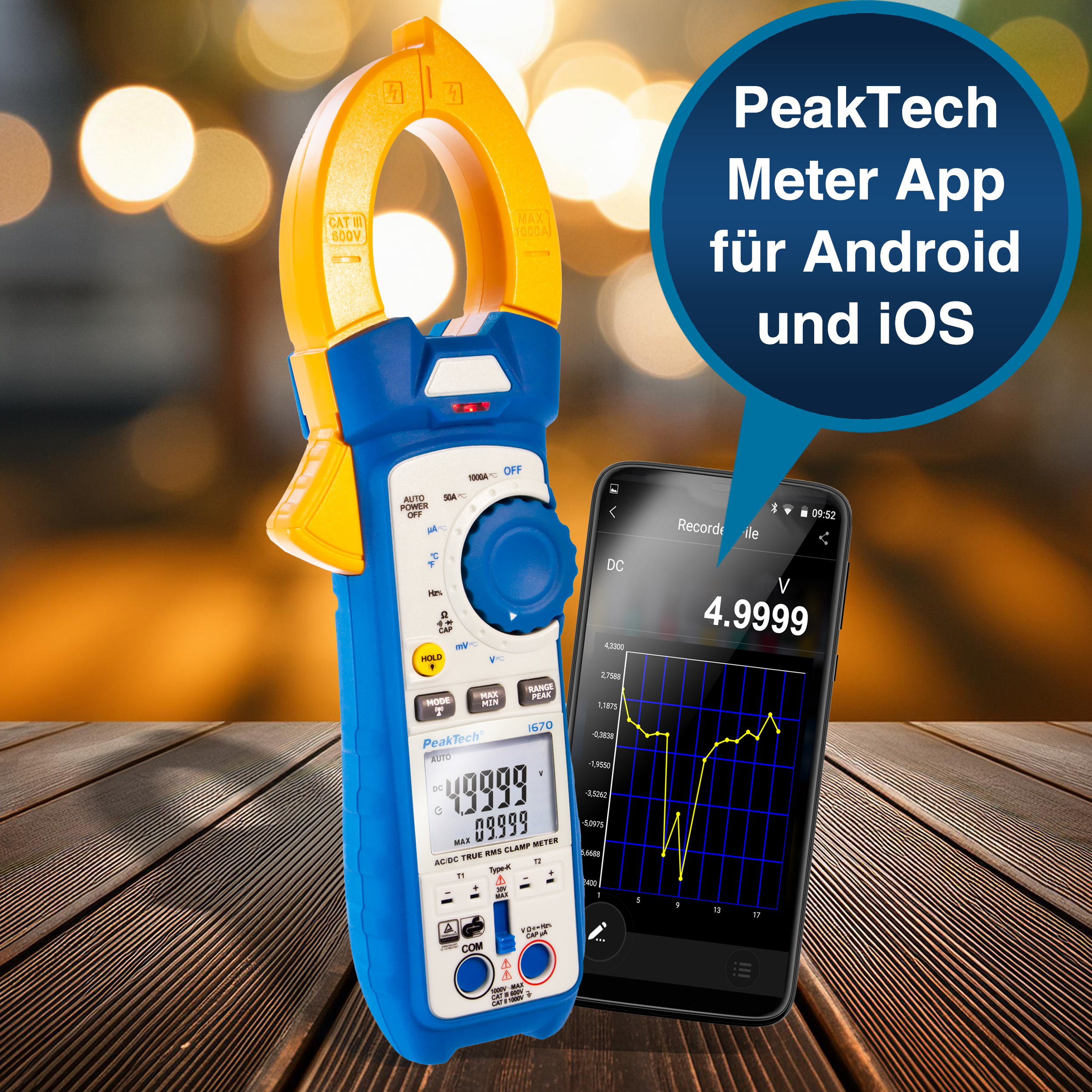 «PeakTech® P 1670» Pince multimètre TrueRMS