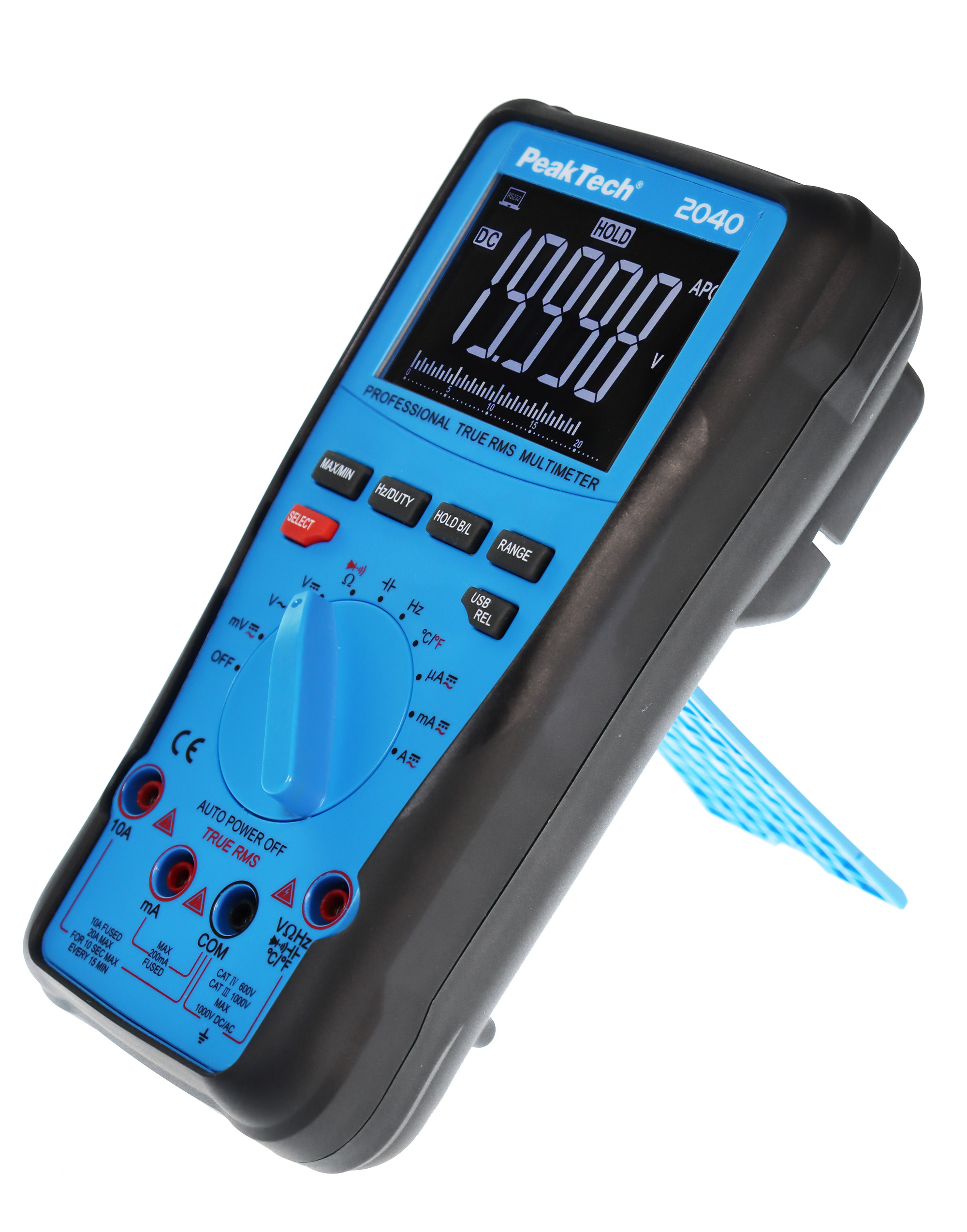 «PeakTech® P 2040» Multimètre TrueRMS 1000V, 20000 compteurs, USB