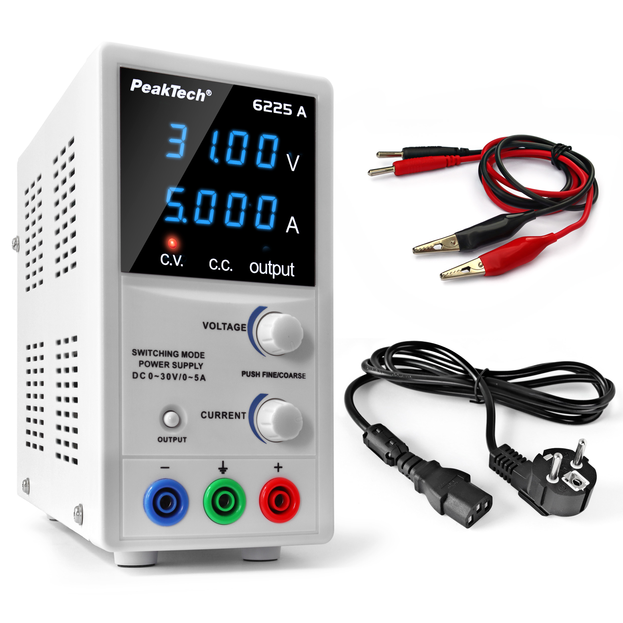 «PeakTech® P 6225 A» Switching Mode Power Supply 0 - 30 V/0 - 5 A DC