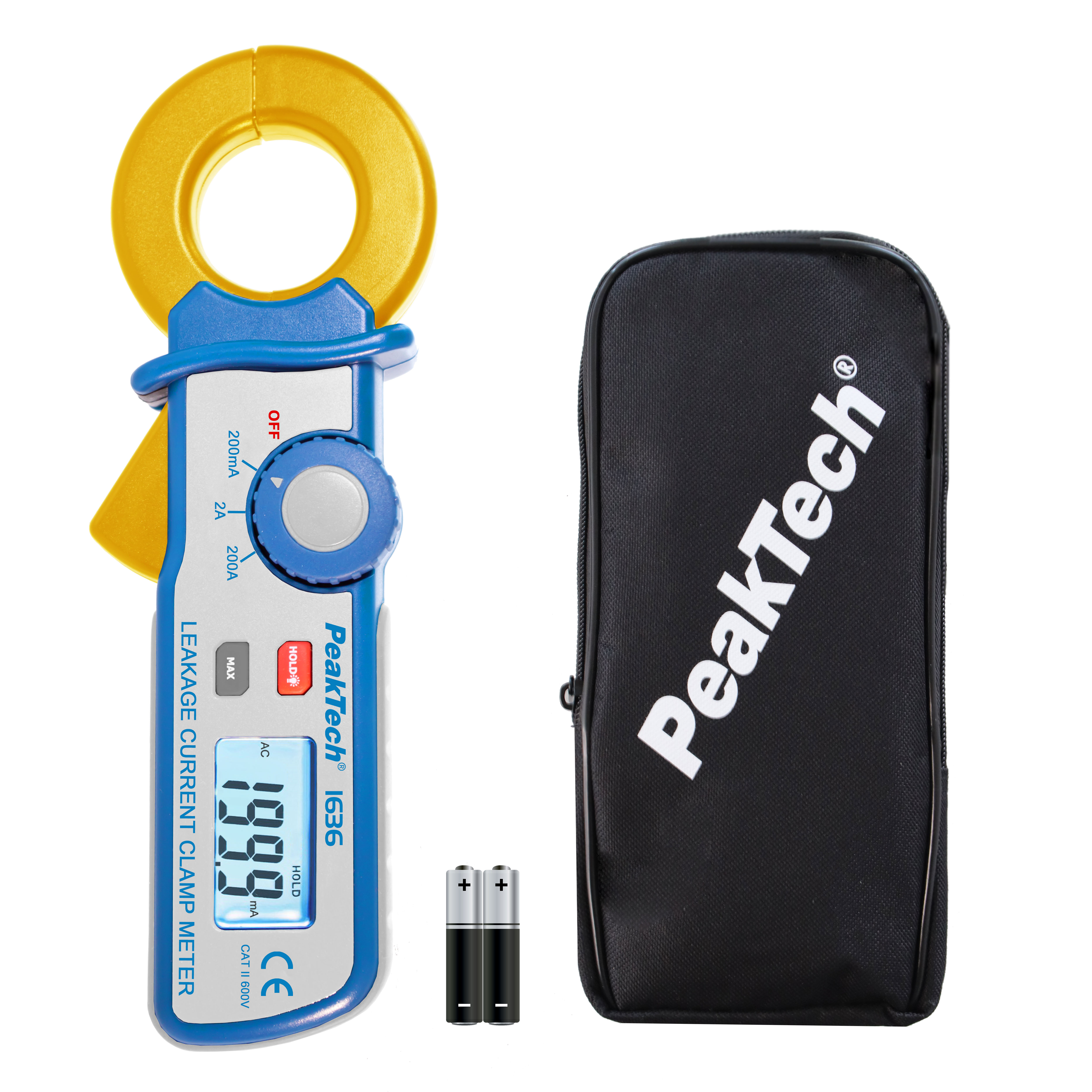 «PeakTech® P 1636» Zacisk prądu upływu o rozdzielczości 100 µA