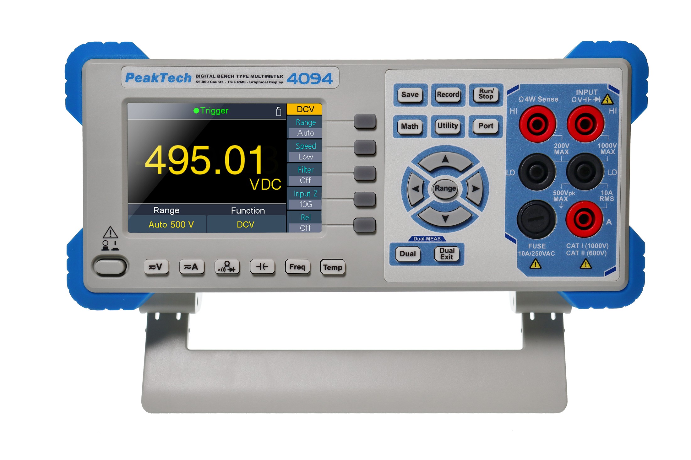 «PeakTech® P 4094» Graficzny multimetr stołowy z wyświetlaczem TFT
