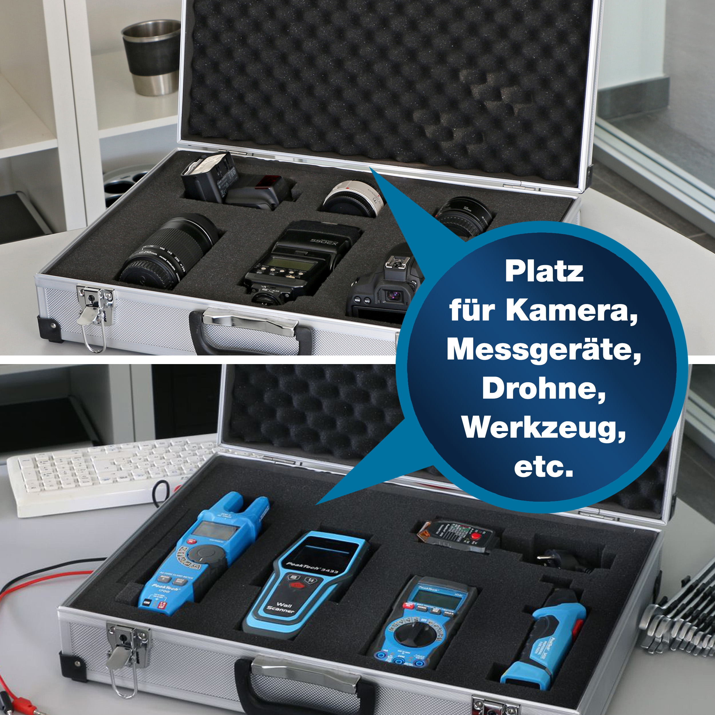 «PeakTech® P 7270» Estuche de Transporte para Instrumentos de Medida