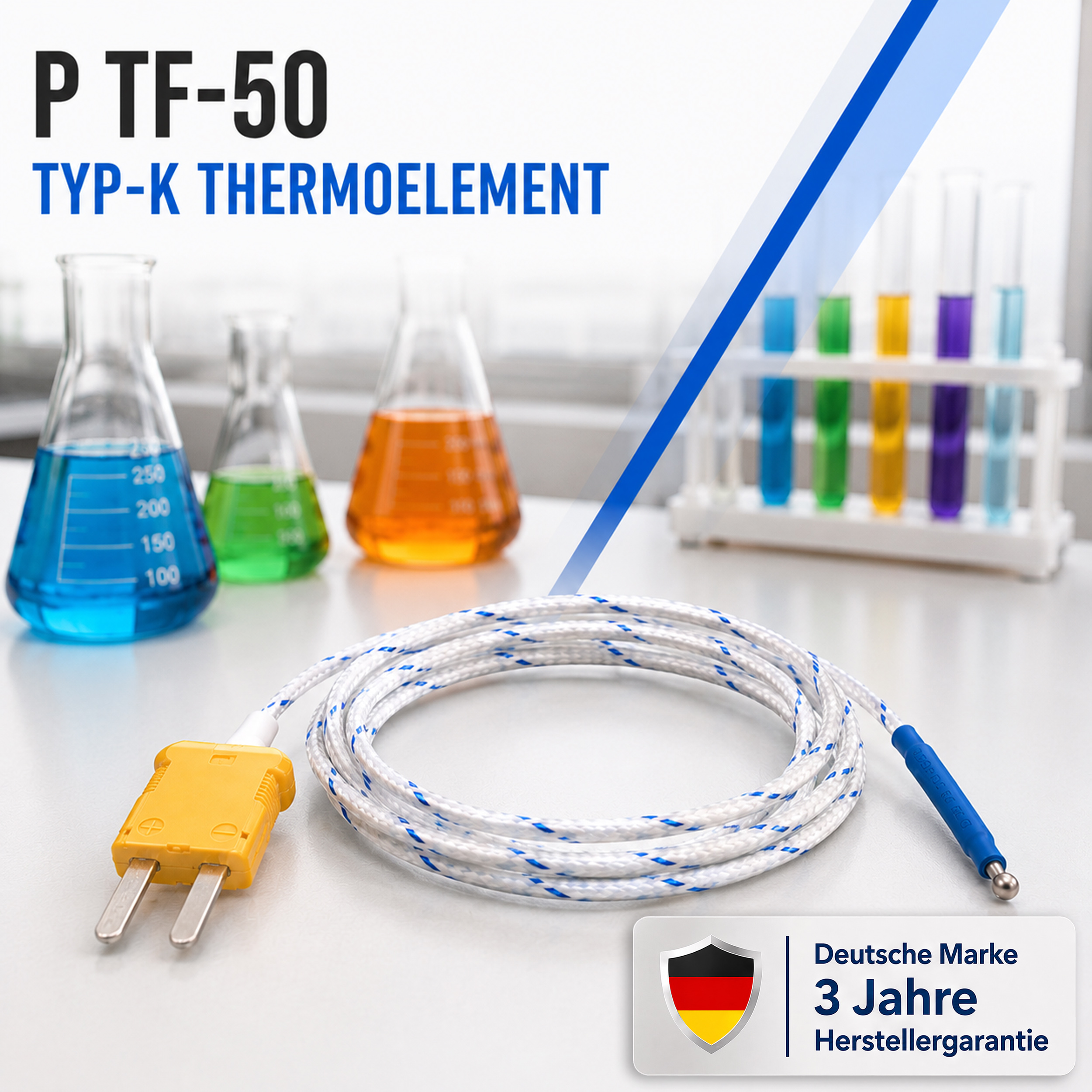 «PeakTech® P TF-50» Sonda perełkowa, -50 ... +250°C