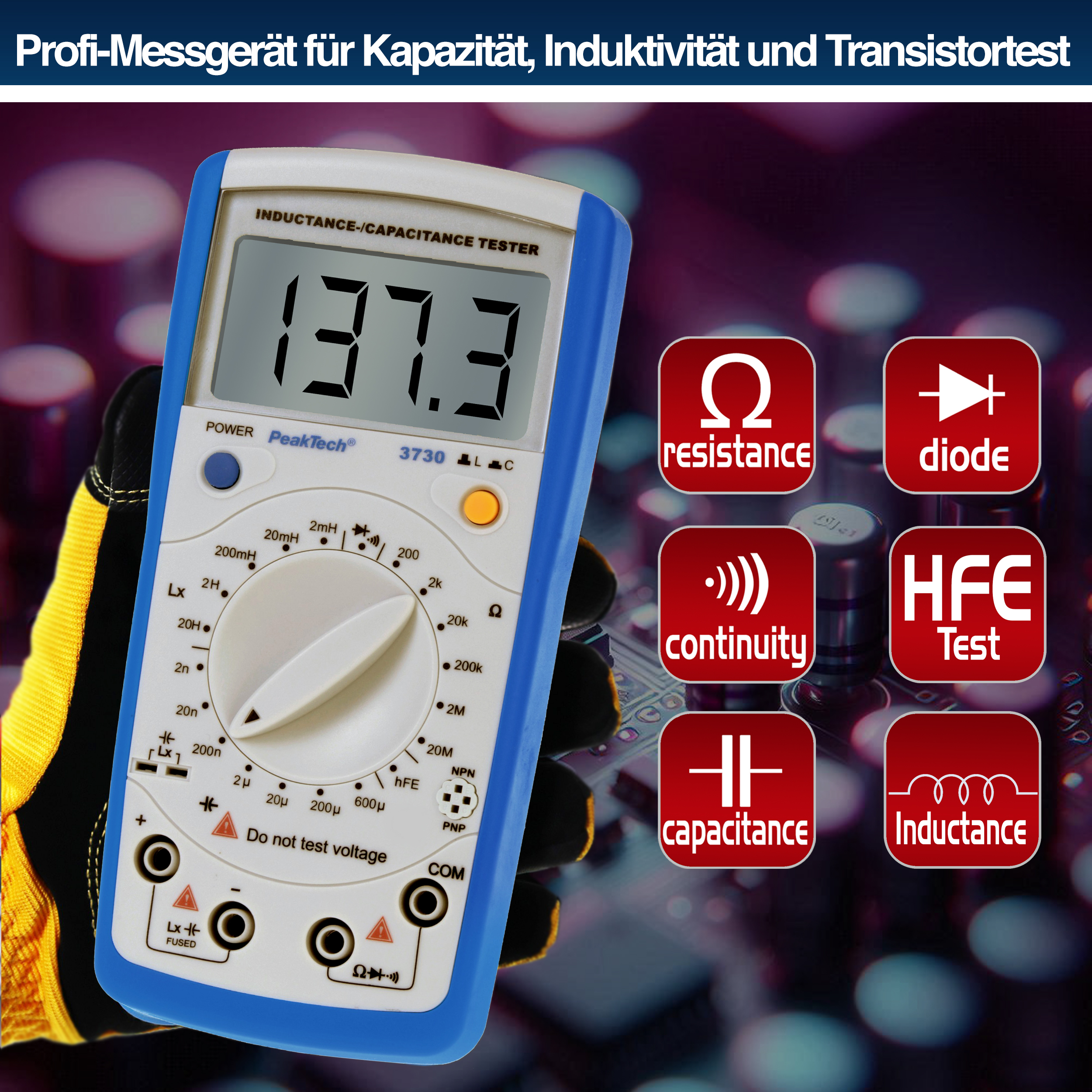 «PeakTech® P 3730» Misuratore di induttanza/capacità