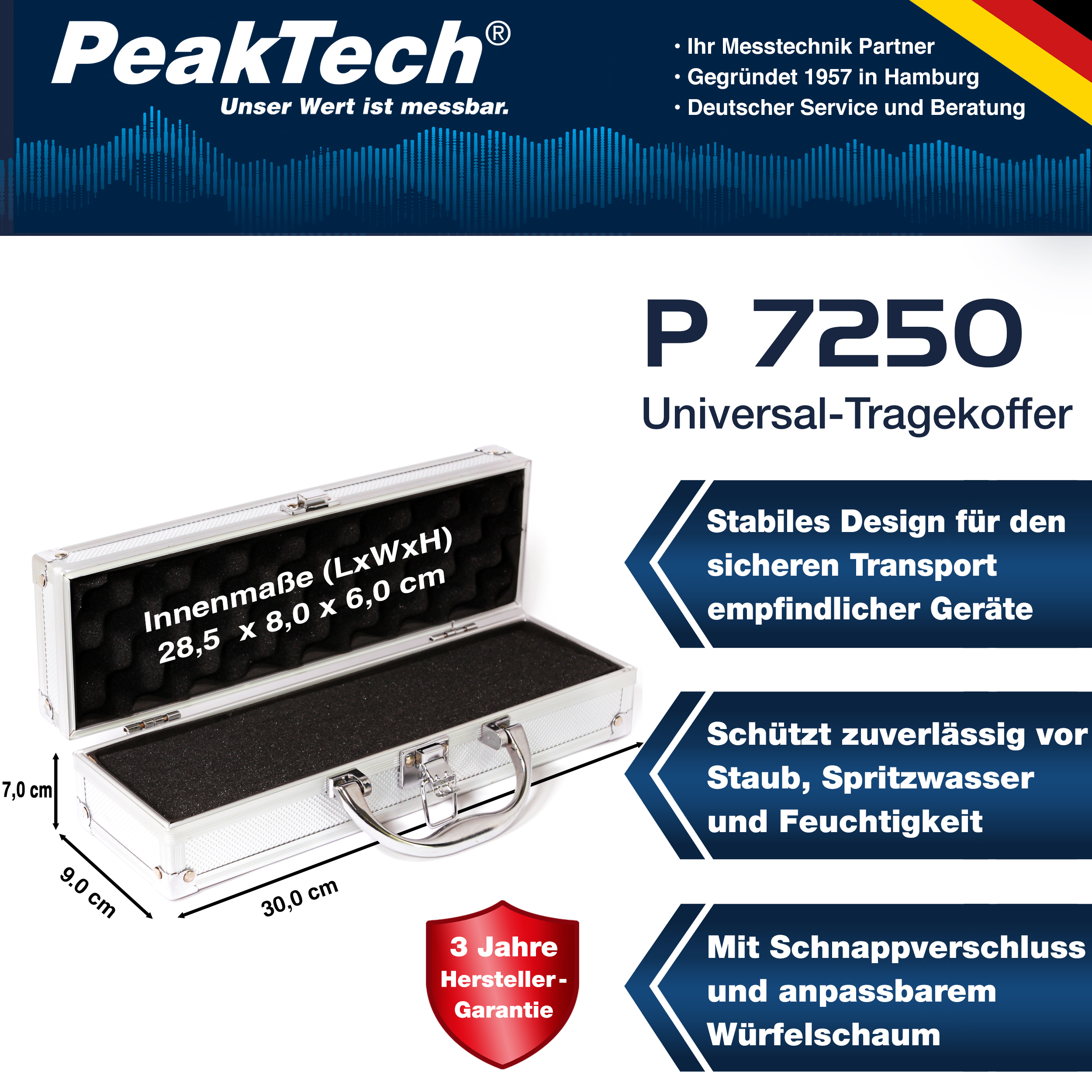 «PeakTech® P 7250» Walizka transportowa na przyrządy pomiarowe