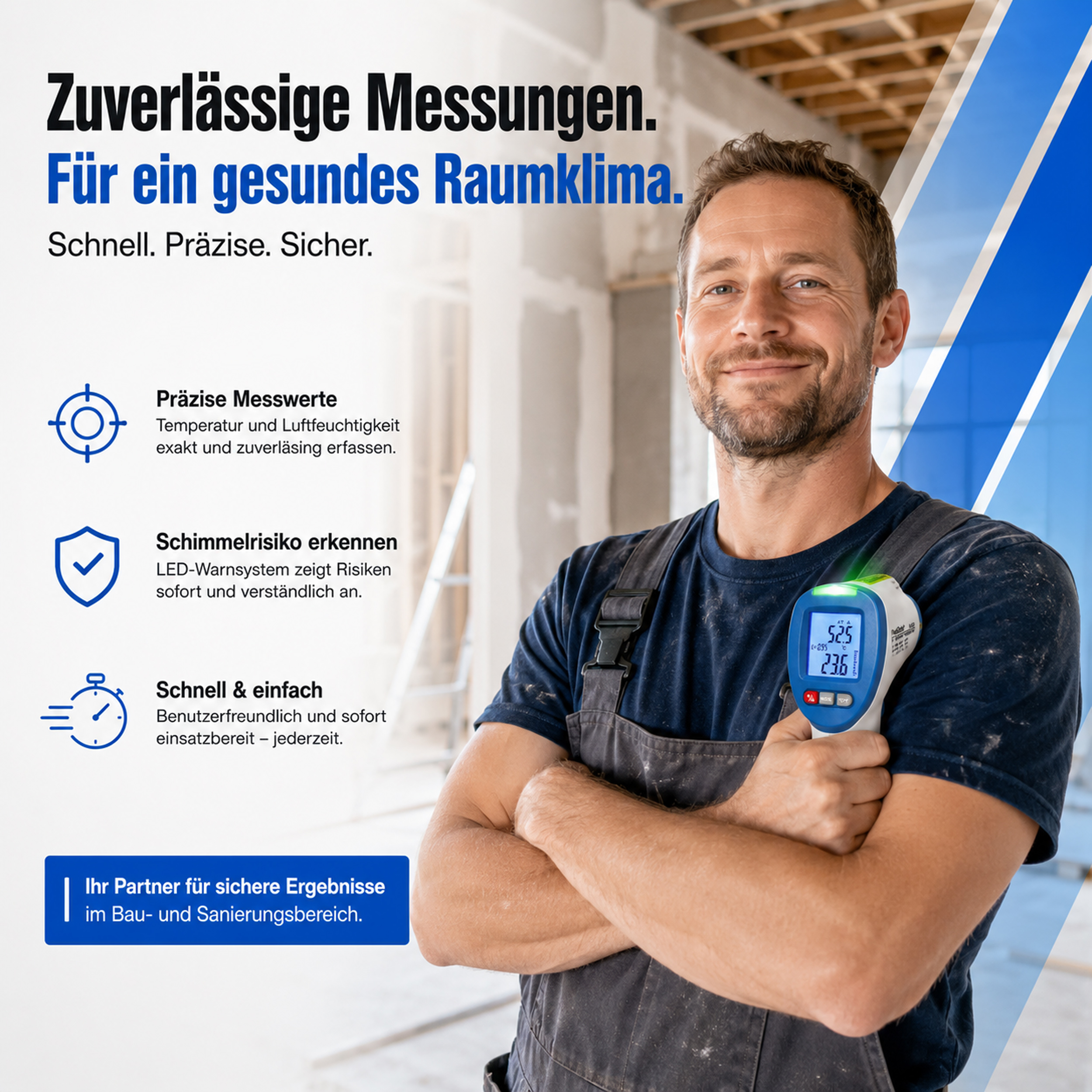 «PeakTech® P 5400» Thermometer - Taupunkt Messgerät -50...+260°C