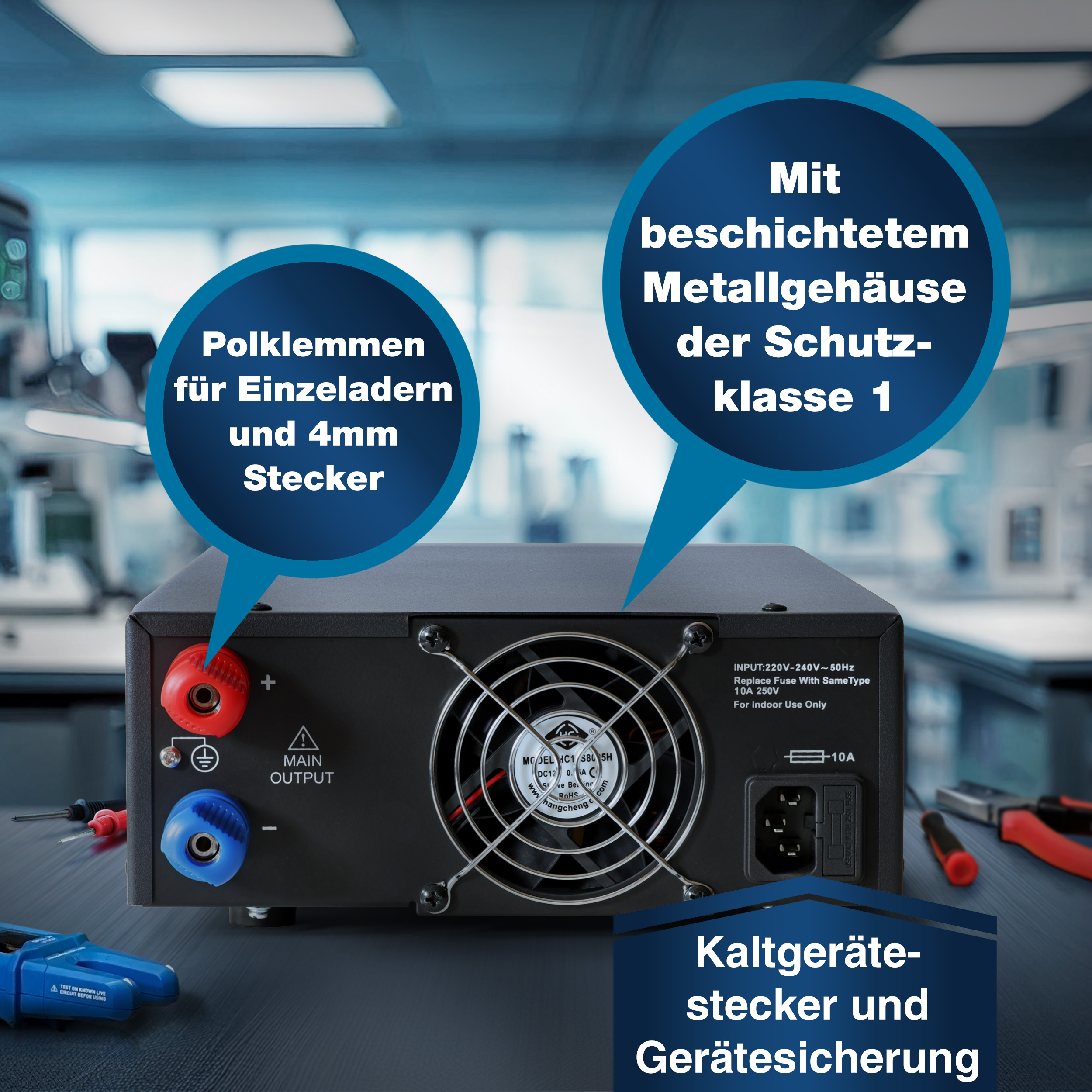 «PeakTech® P 6165» DC Schaltnetzgerät ~ 1 - 30V / 0 - 20A