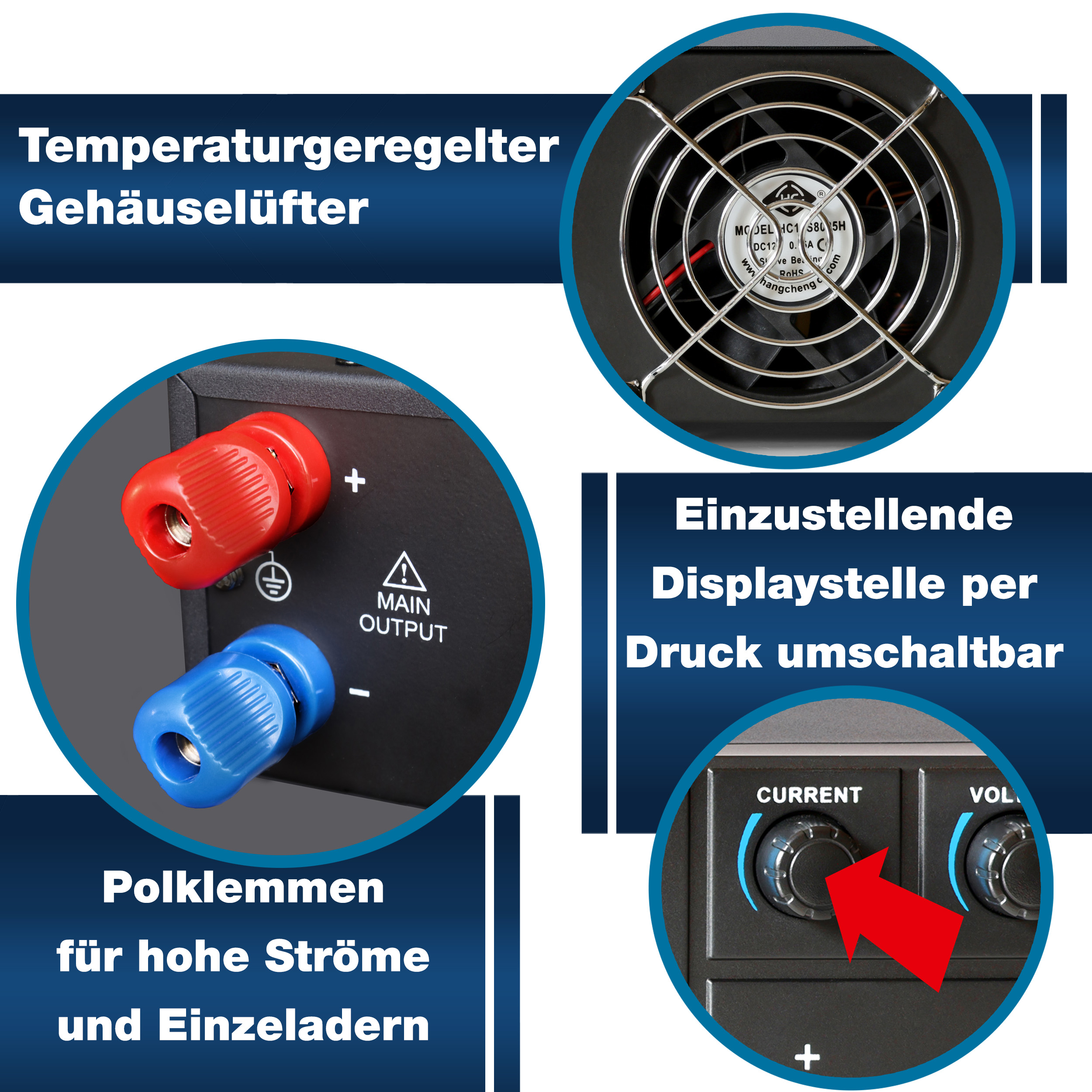 «PeakTech® P 6165» DC Schaltnetzgerät ~ 1 - 30V / 0 - 20A