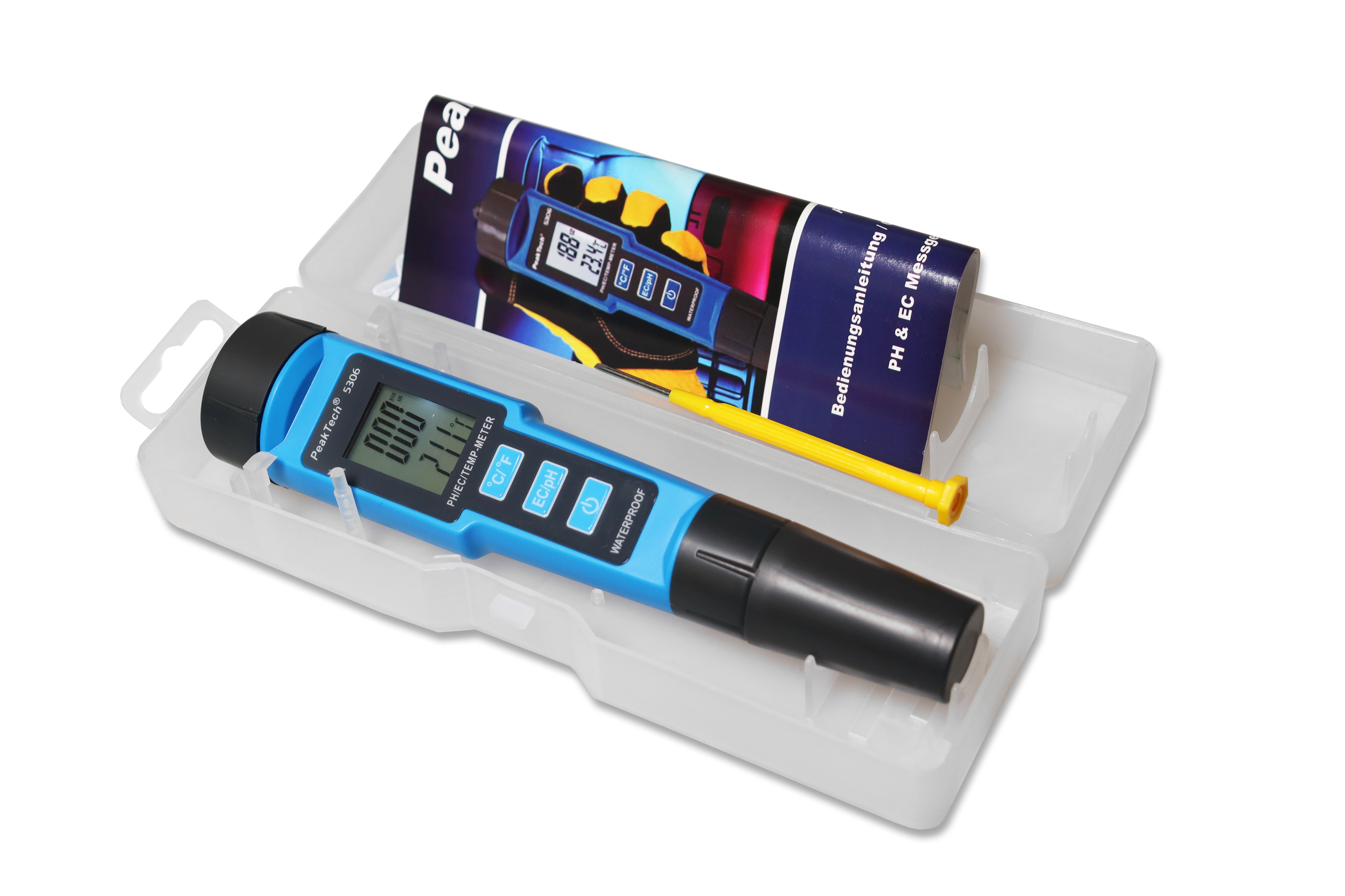 «PeakTech® P 5306» PH-mètre 3 en 1 pour PH/EC/TEMP