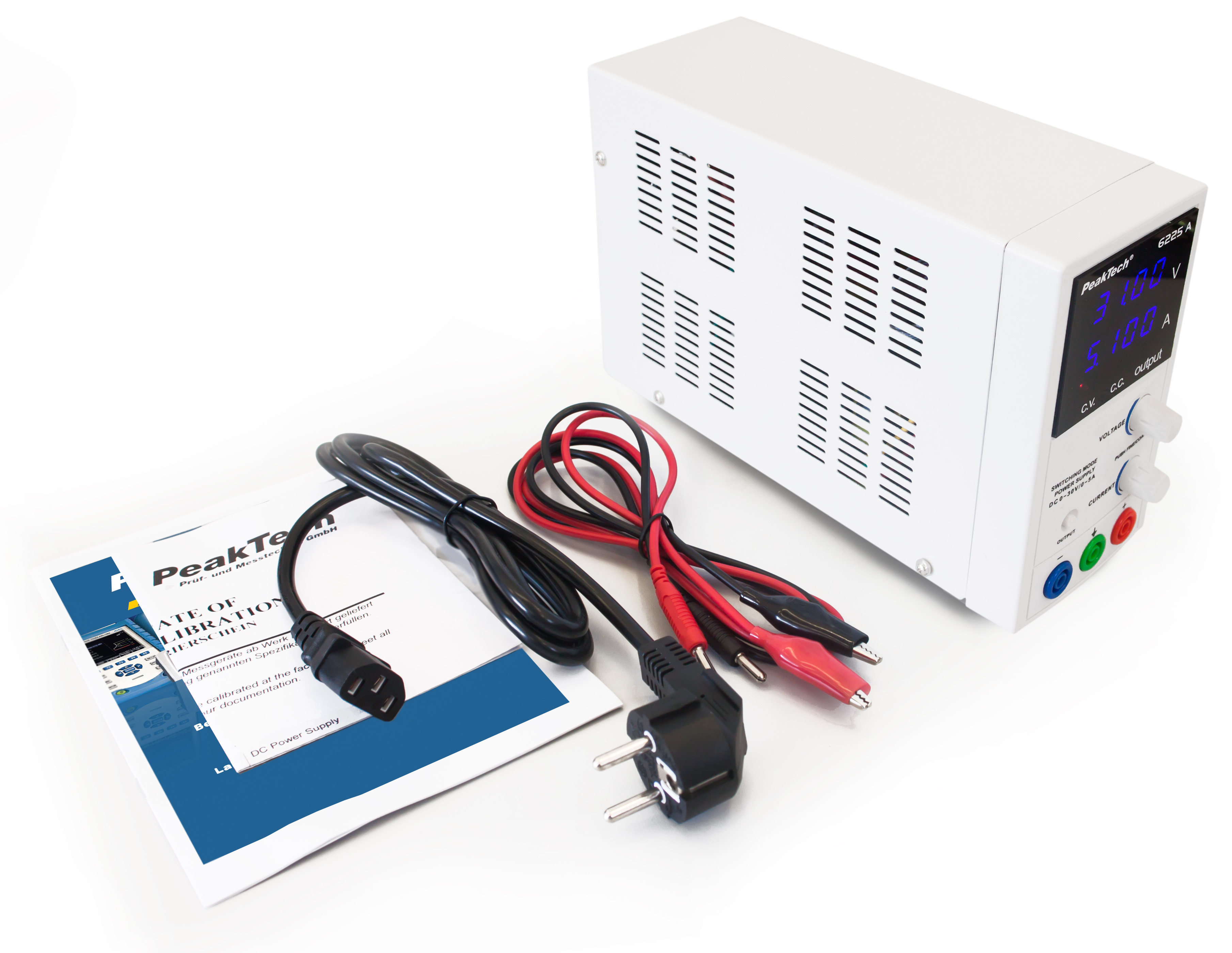 «PeakTech® P 6225 A» Zasilacz laboratoryjny 0 - 30 V / 0 - 5 A DC