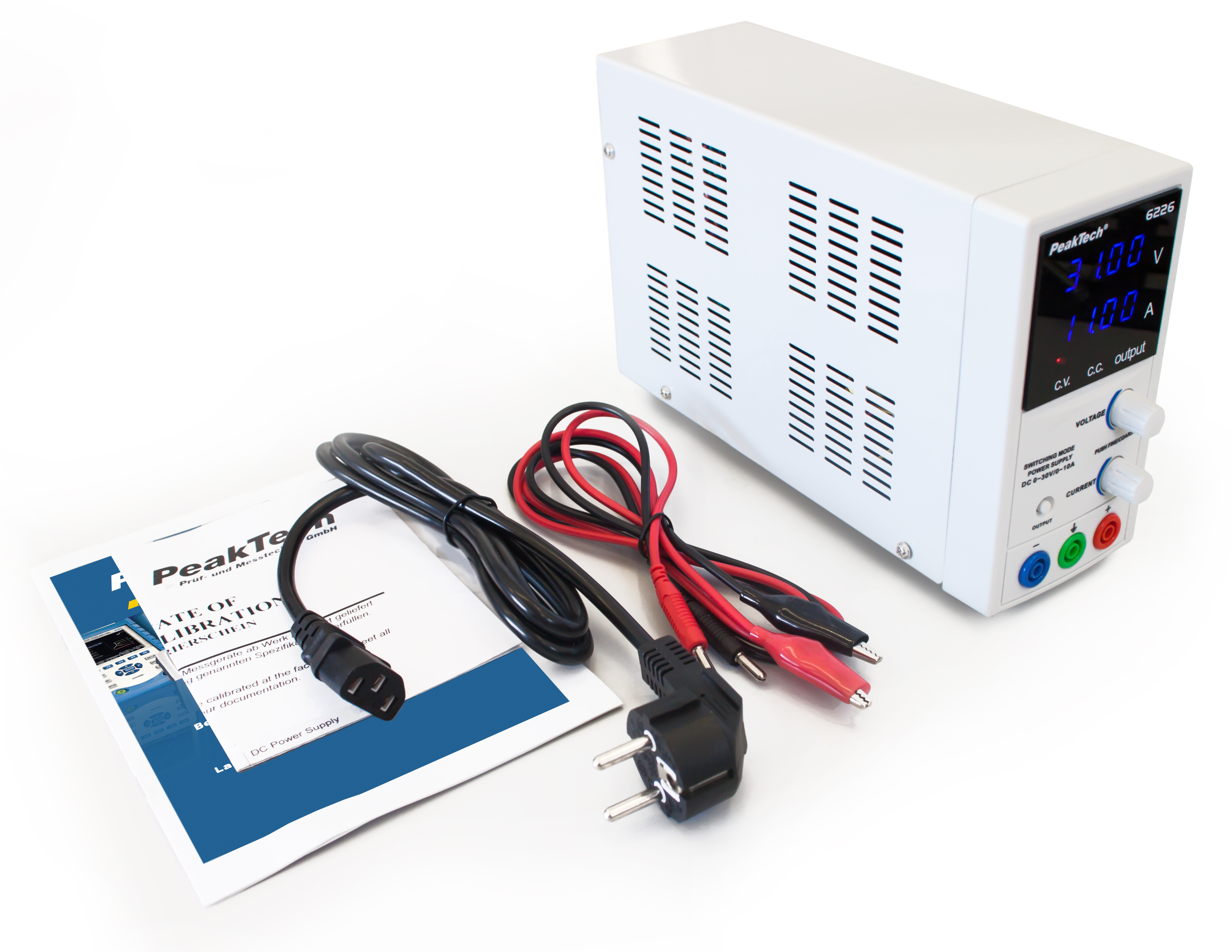 «PeakTech® P 6226» DC Labor-Schaltnetzteil, 0 - 30 V / 0 - 10 A