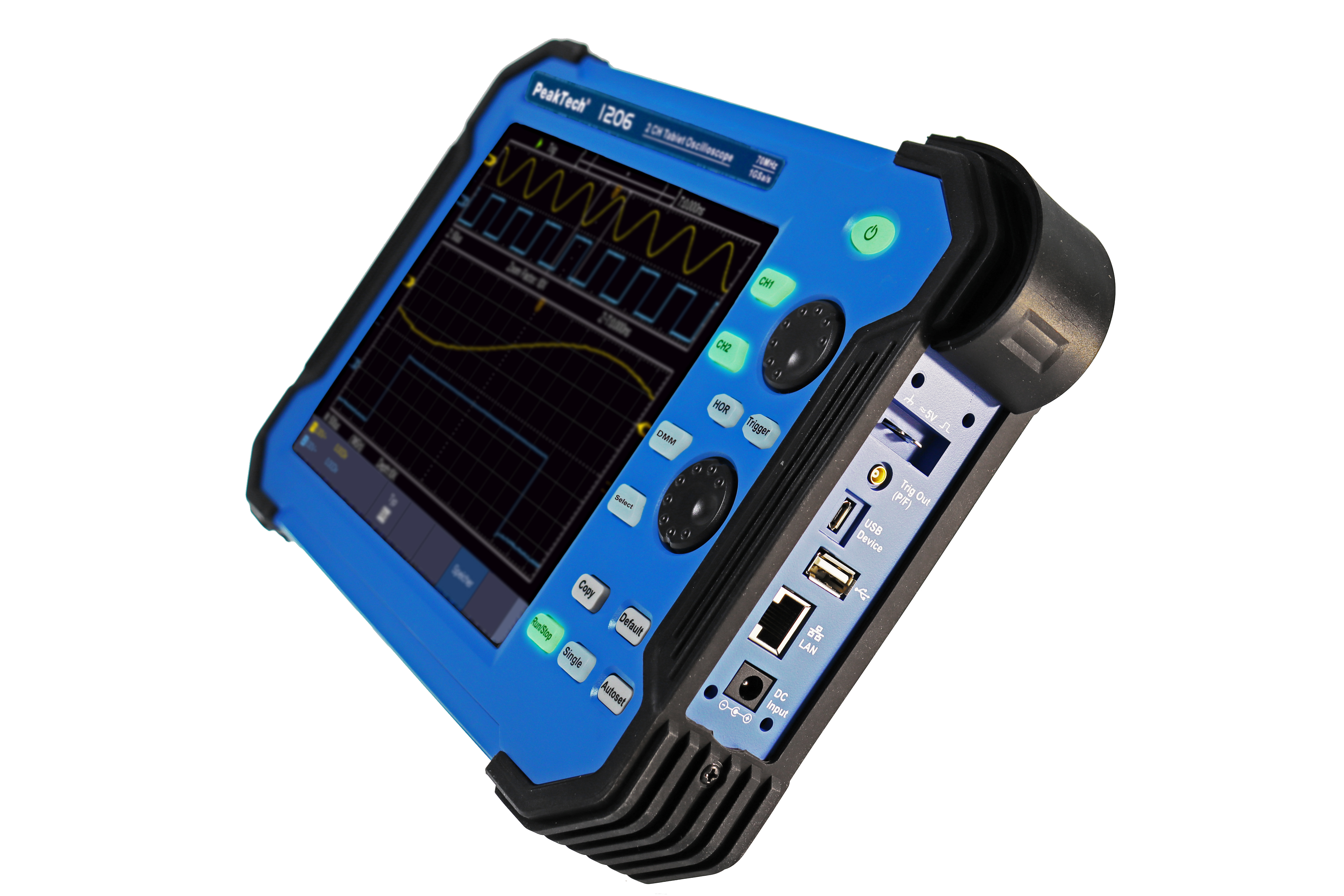 «PeakTech® P 1206» Oscilloscope à tablette 70 MHz / 2 CH, 1 GS/s