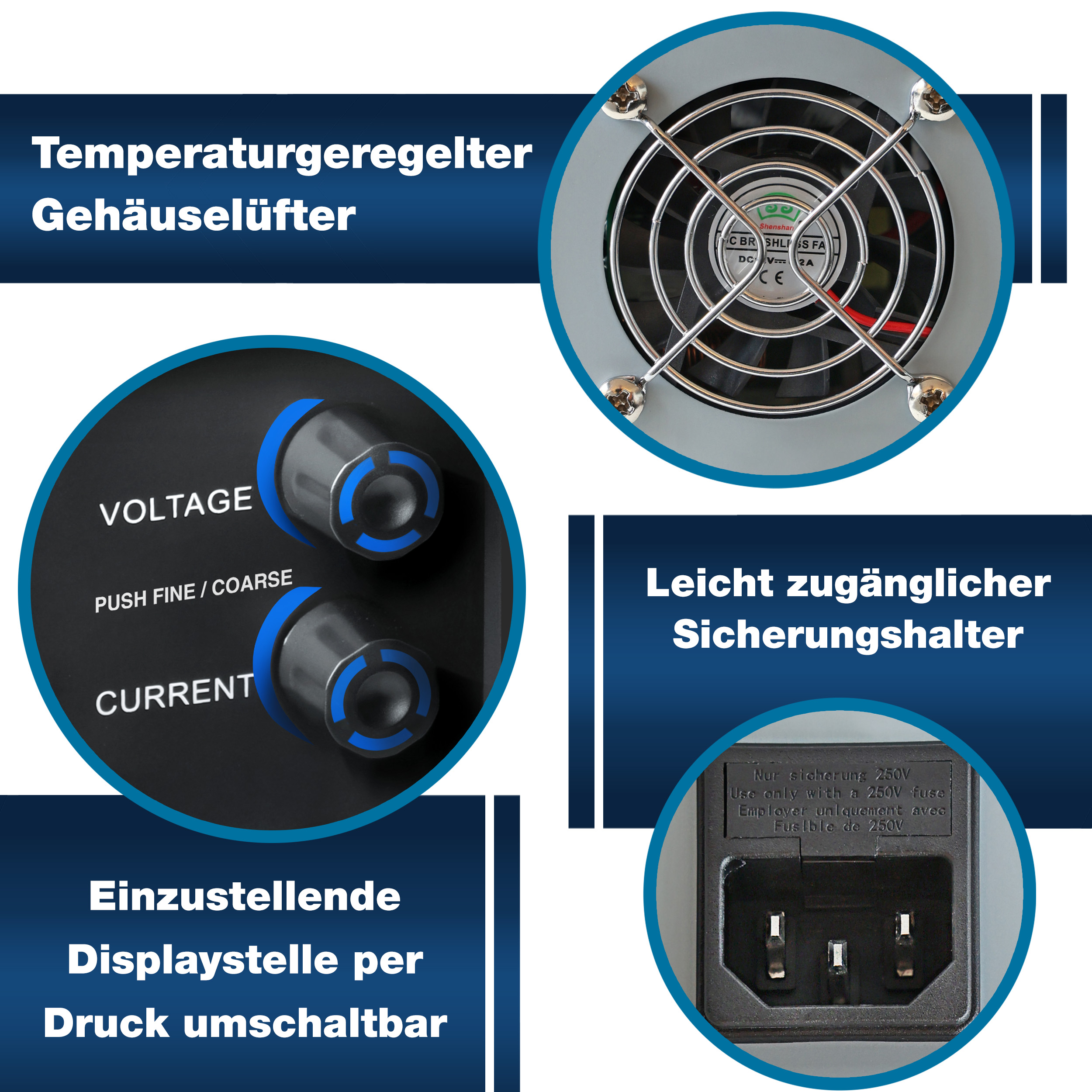 «PeakTech® P 6222» DC Labor-Schaltnetzteil, 0 - 30 V / 0 - 5 A