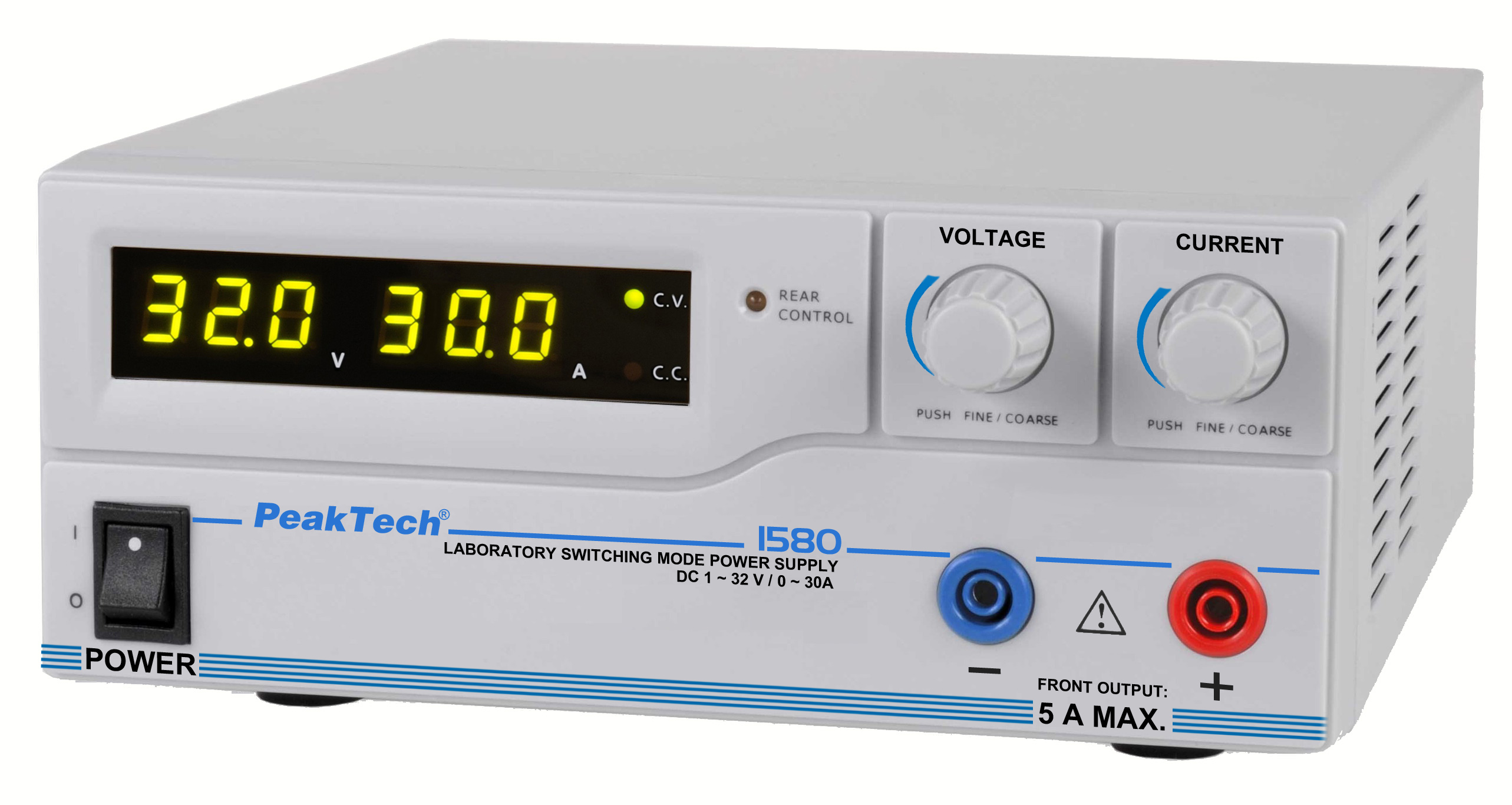 «PeakTech® P 1580» Laboratory power supply DC 1 - 32V / 0 - 30A & USB
