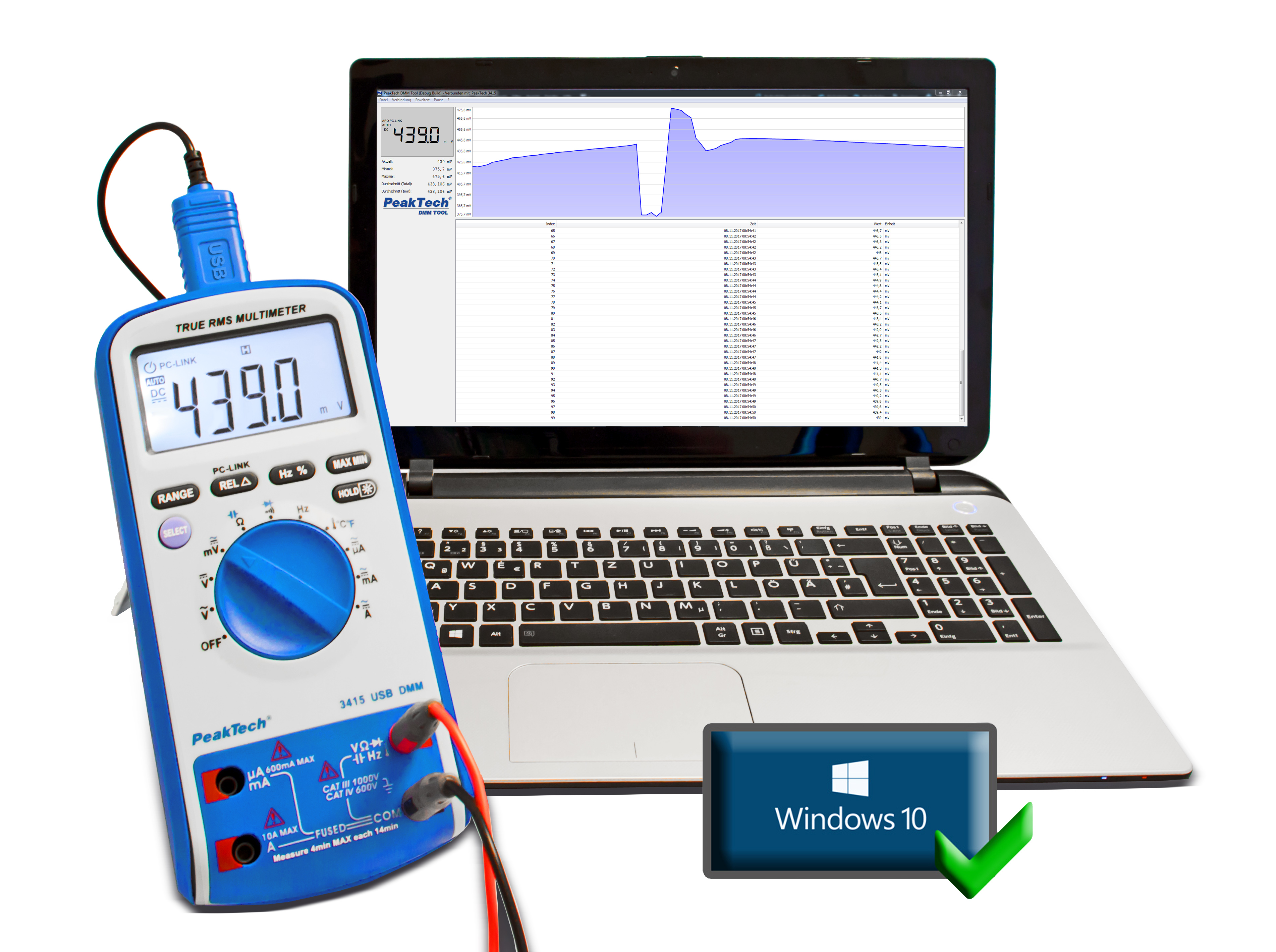 «PeakTech® P 8100» Set di misura "DMM e multimetro a pinza