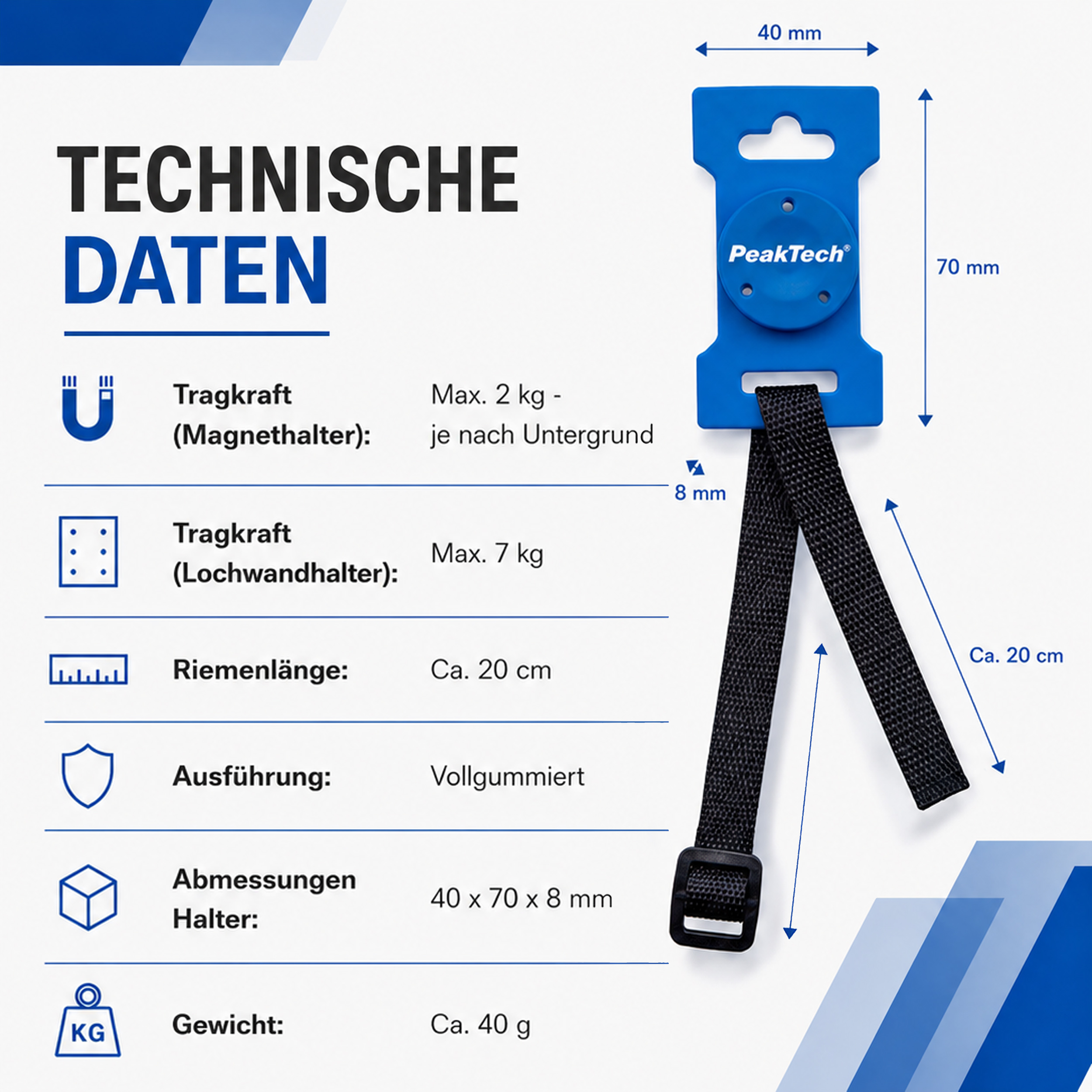 «PeakTech® P 7100» Magnet Holding Kit
