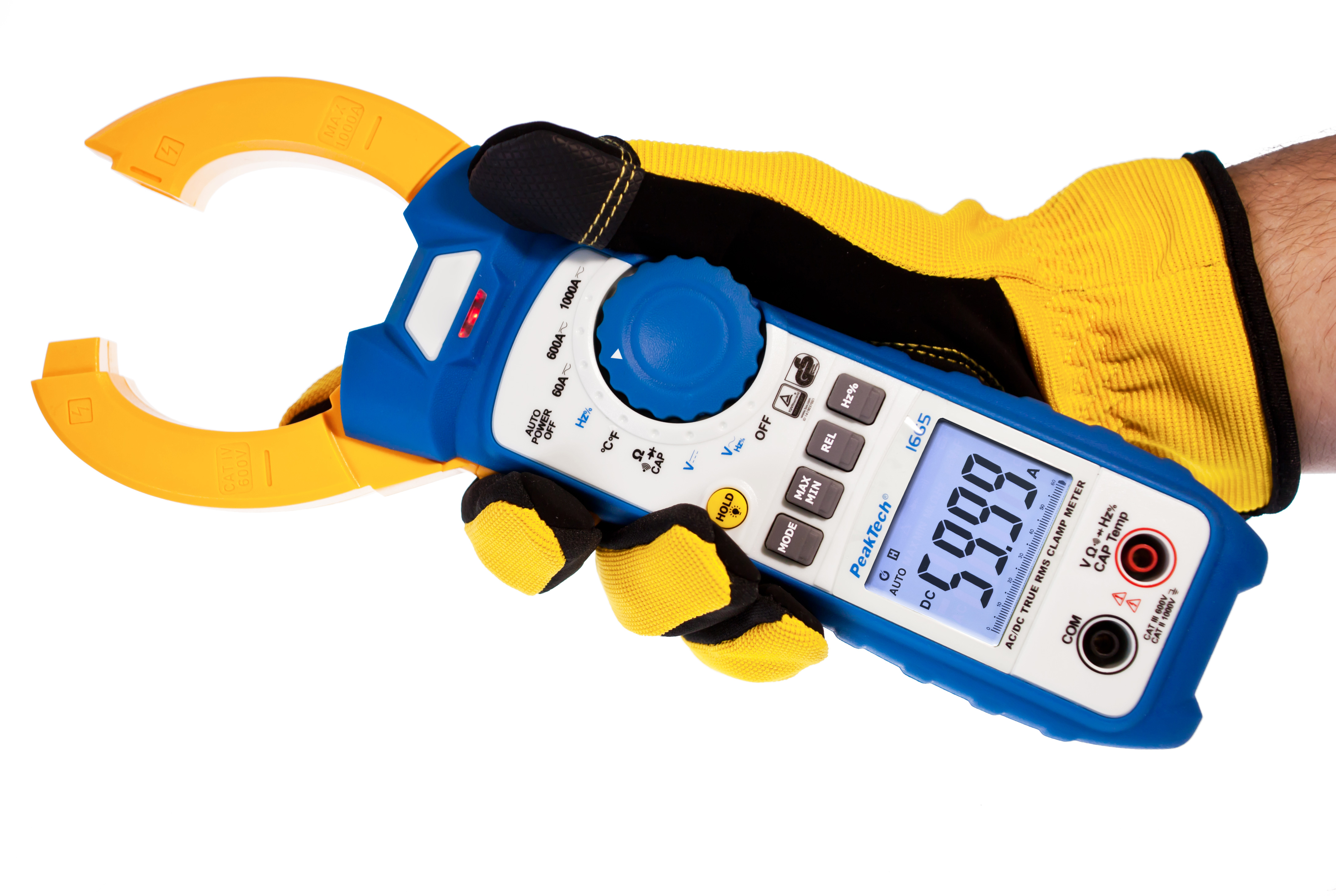 «PeakTech® P 1665» TrueRMS Stromzange 6.000 Counts 1000 A AC/DC