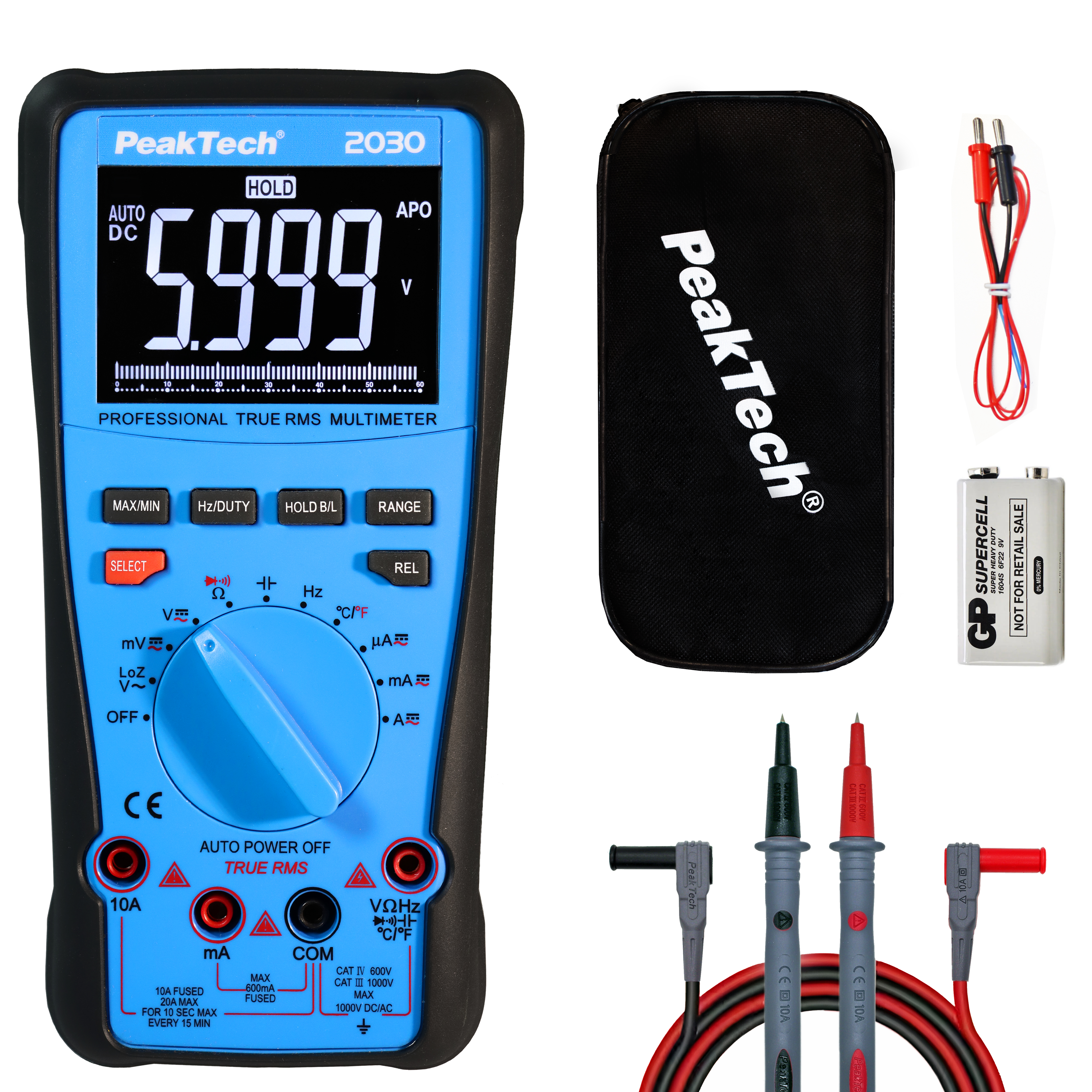 «PeakTech® P 2030» True RMS 1000V Digital Multimeter 6000 Counts