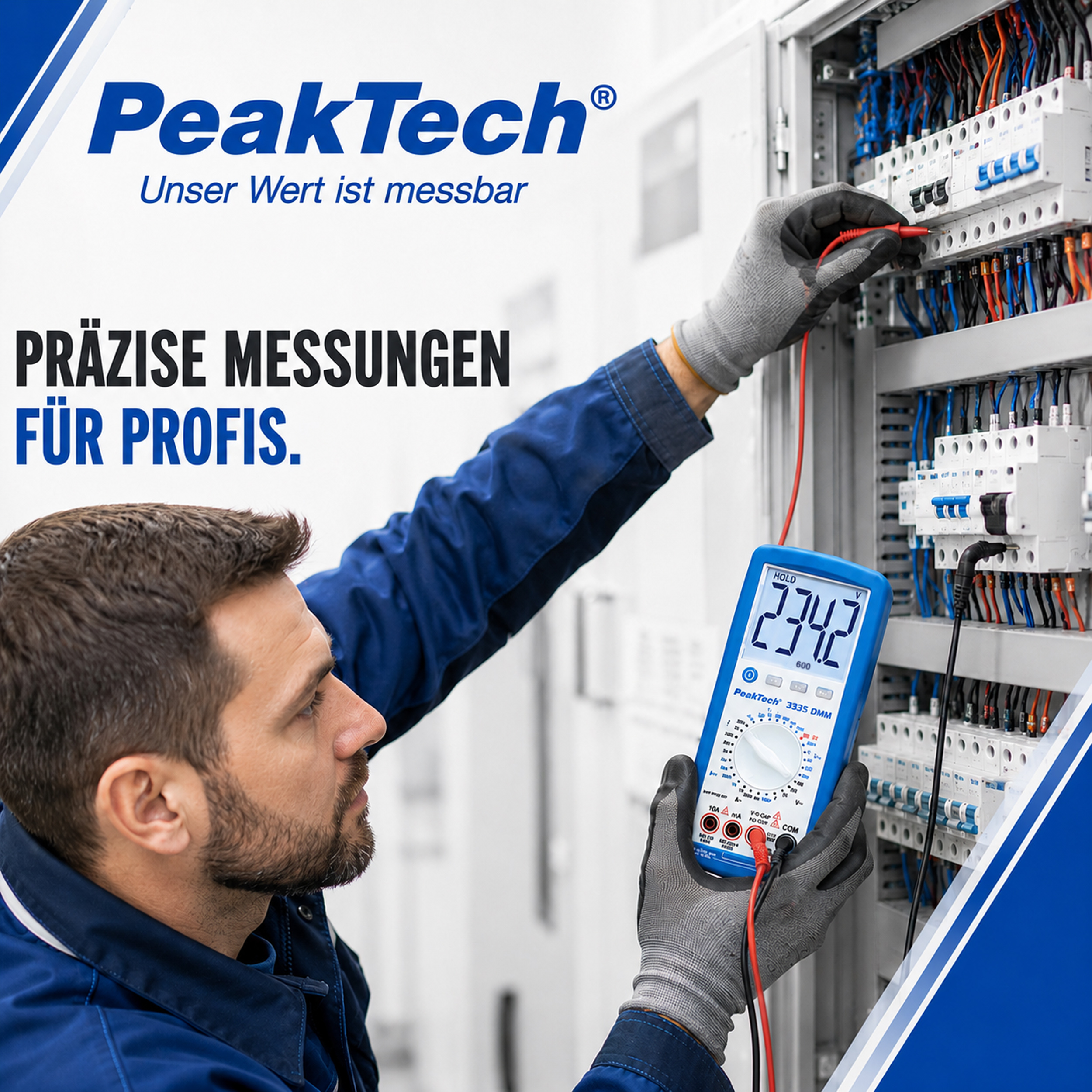 «PeakTech® P 3335» Digital multimeter, 2,000 counts, 600V AC/DC