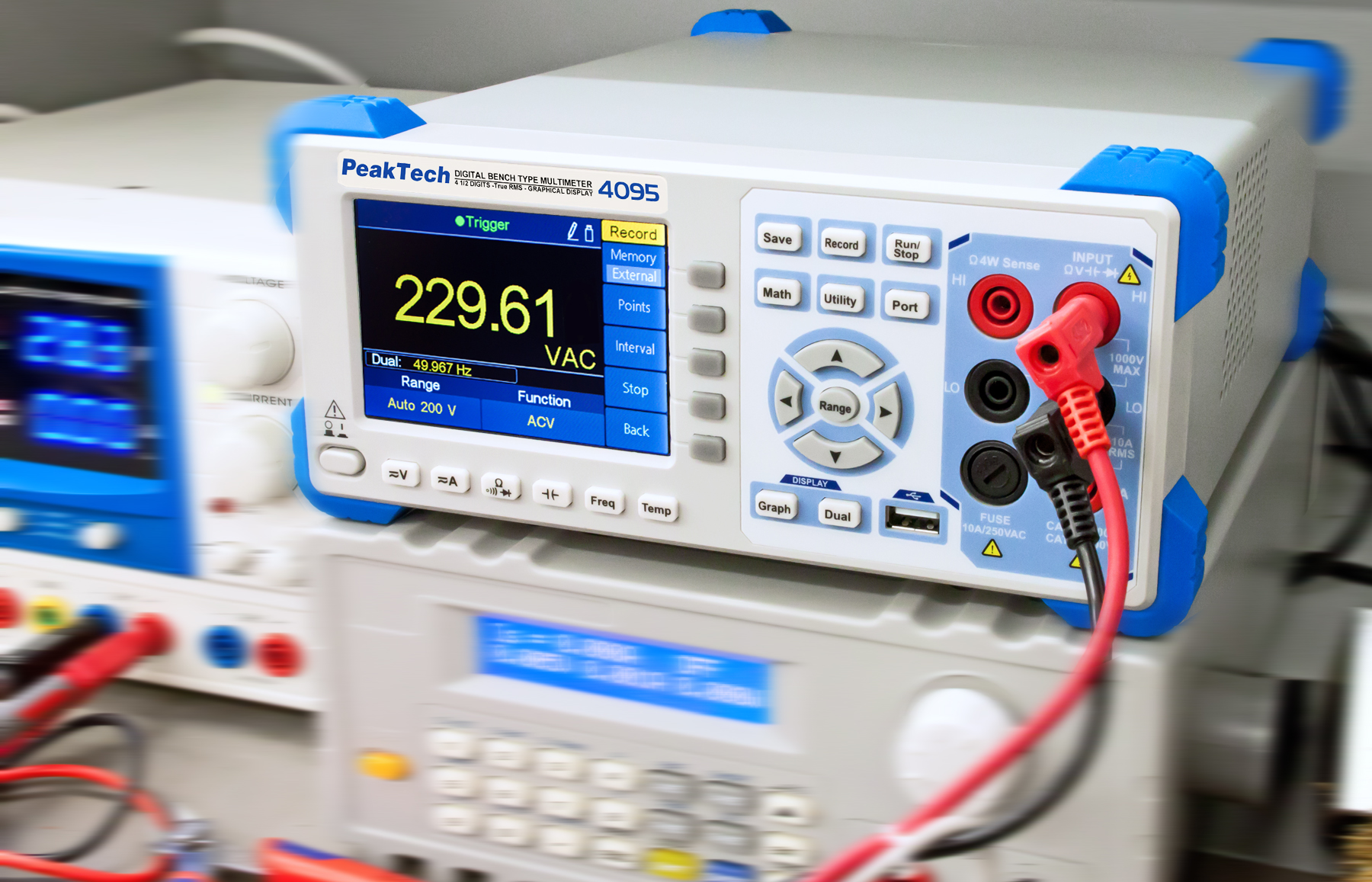 «PeakTech® P 4095» Graficzny multimetr stołowy z wyświetlaczem TFT